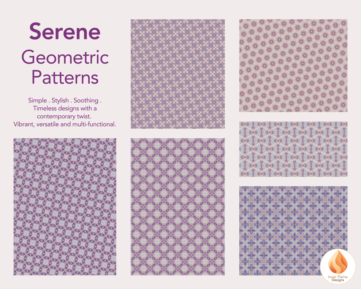 Serene Geometric Surface Patterns | Seamless Patterns for Wallpaper, Textiles, Packaging and Digital Designs