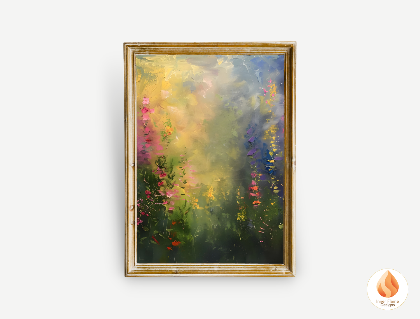 Luminous Flower Artwork for Modern Home Design | Triptych Artwork
