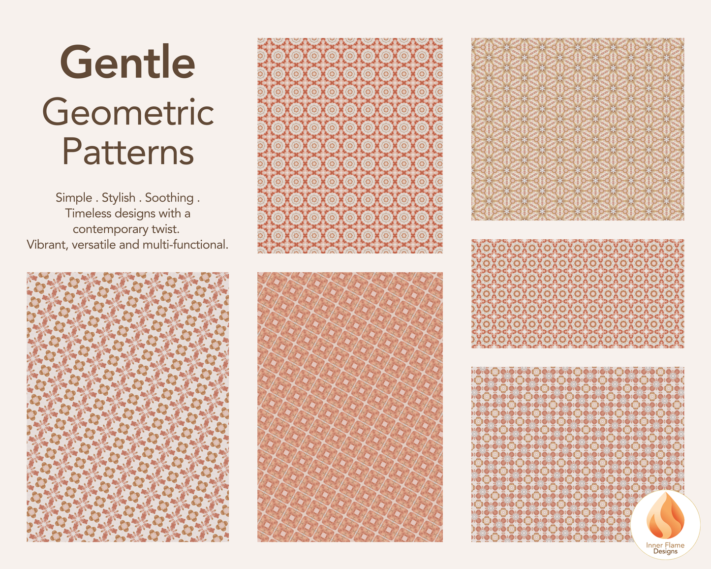 Gentle Geometric Surface Patterns | Seamless Patterns for Wallpaper, Textiles, Packaging and Digital Designs