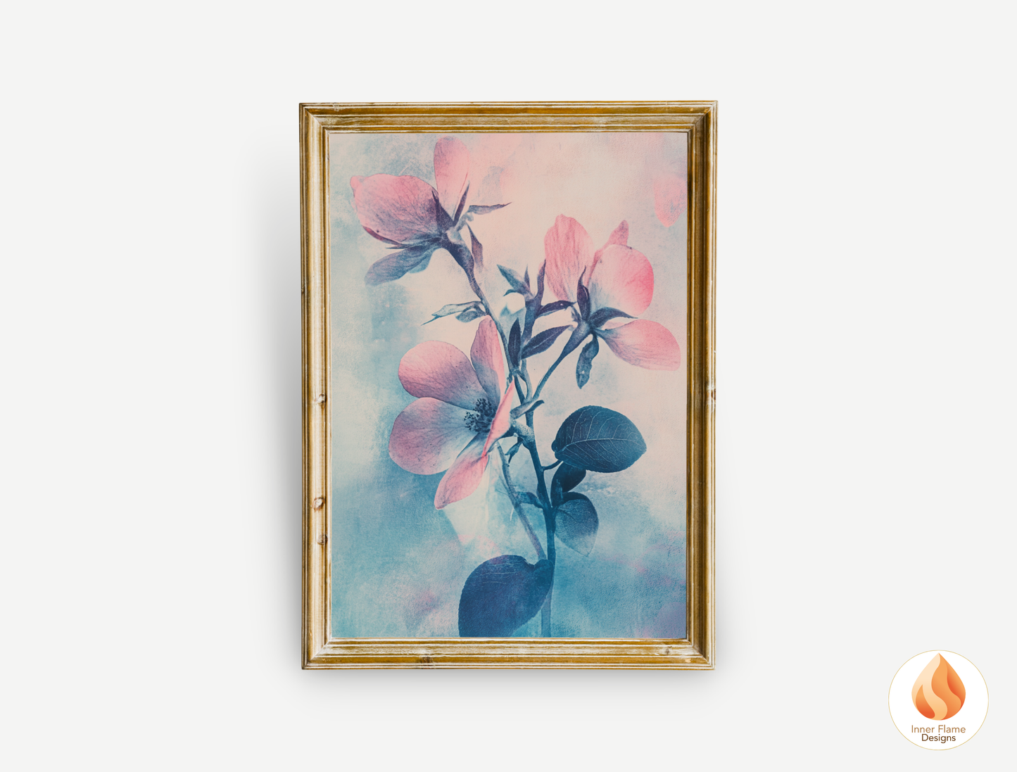 Romantic Flower Artwork for Modern Home Design | Triptych Artwork