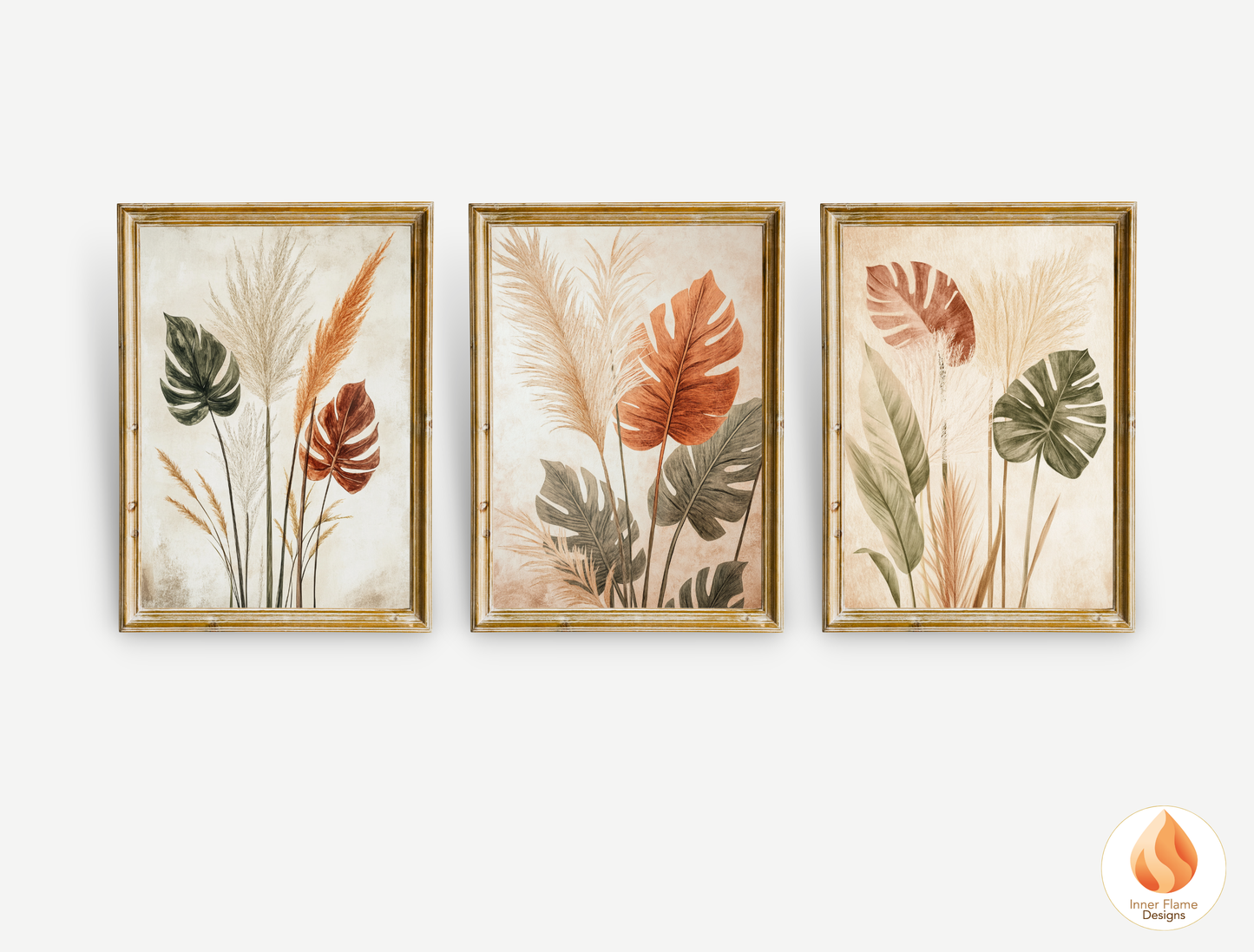Timeless Botanical Art for Modern Home Design | Triptych Artwork