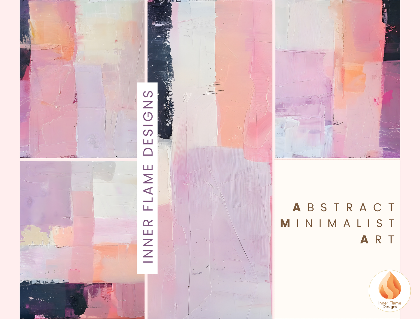 Inviting Minimalist Art for Modern Home Design | Four Piece Artwork