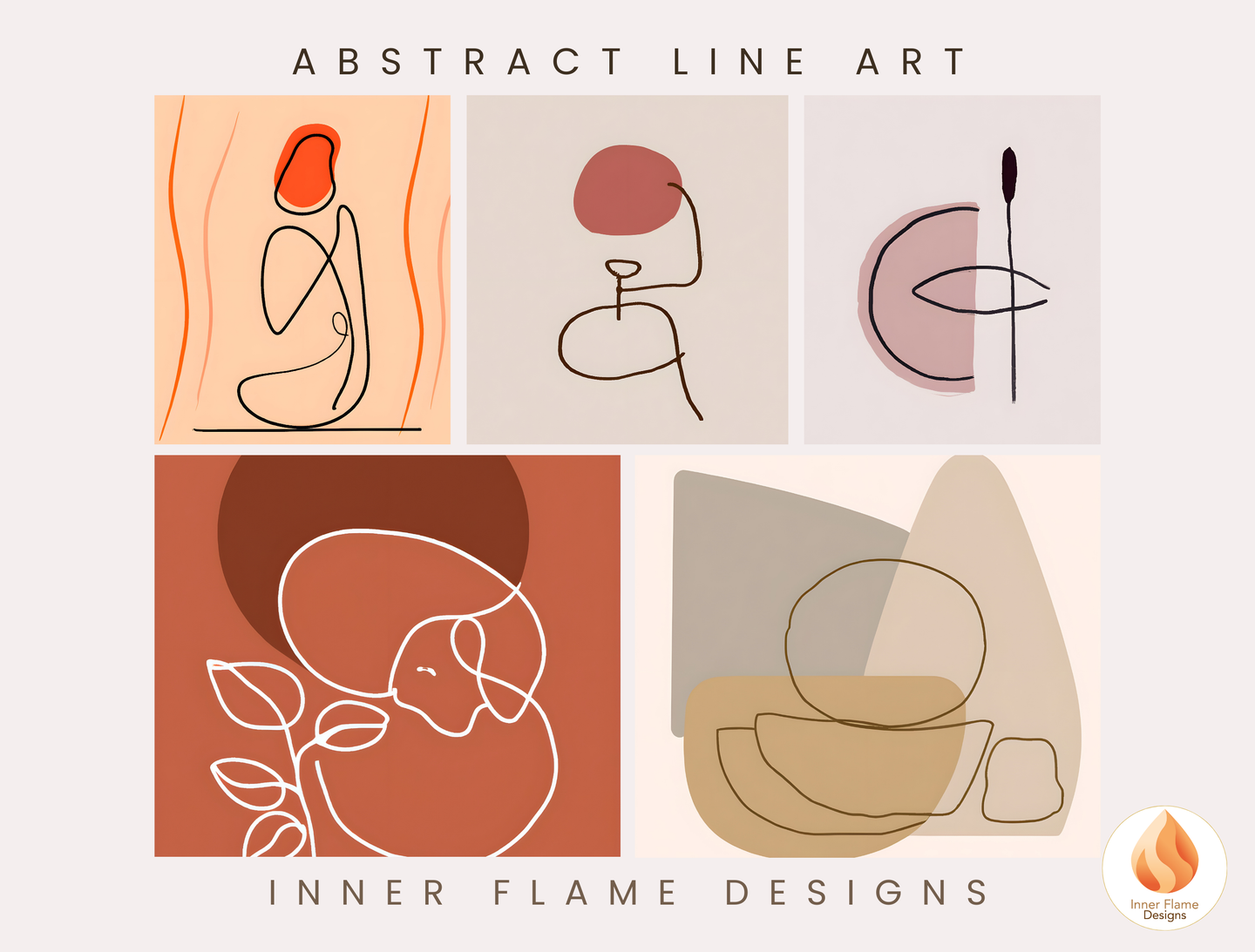 Eclectic Line Art for Modern Home Design | Triptych Artwork