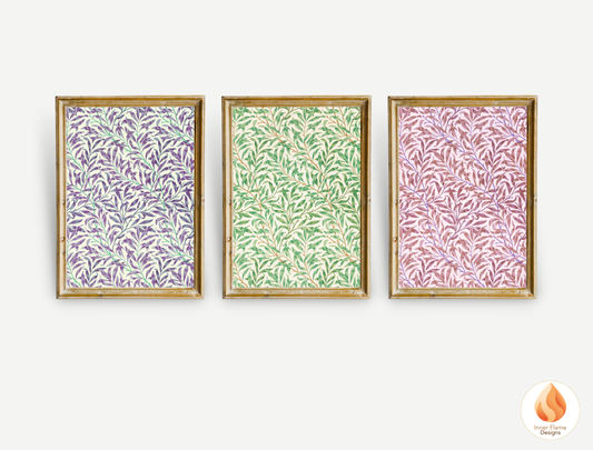 William Morris Inspired Designs - "Willow Bough" | Abstract Botanical Art for Modern Home Design |