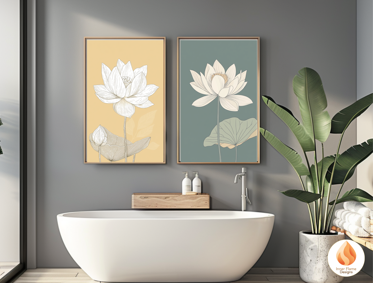 Subtle Japandi Art for Modern Home Design | Triptych Artwork (Series 2)