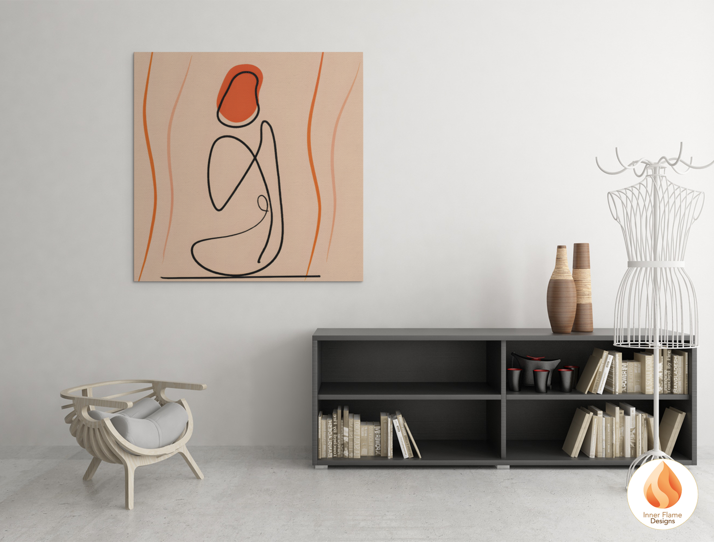 Eclectic Line Art for Modern Home Design | Triptych Artwork