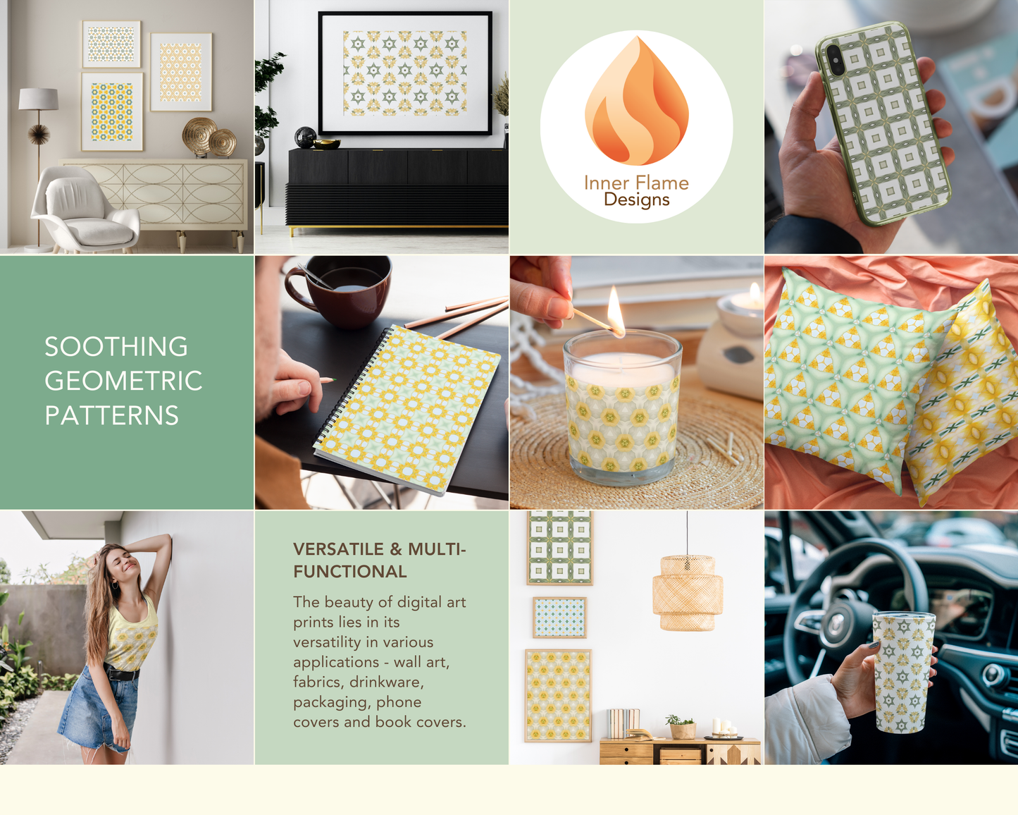 Soothing Geometric Surface Patterns | Seamless Patterns for Wallpaper, Textiles, Packaging and Digital Designs
