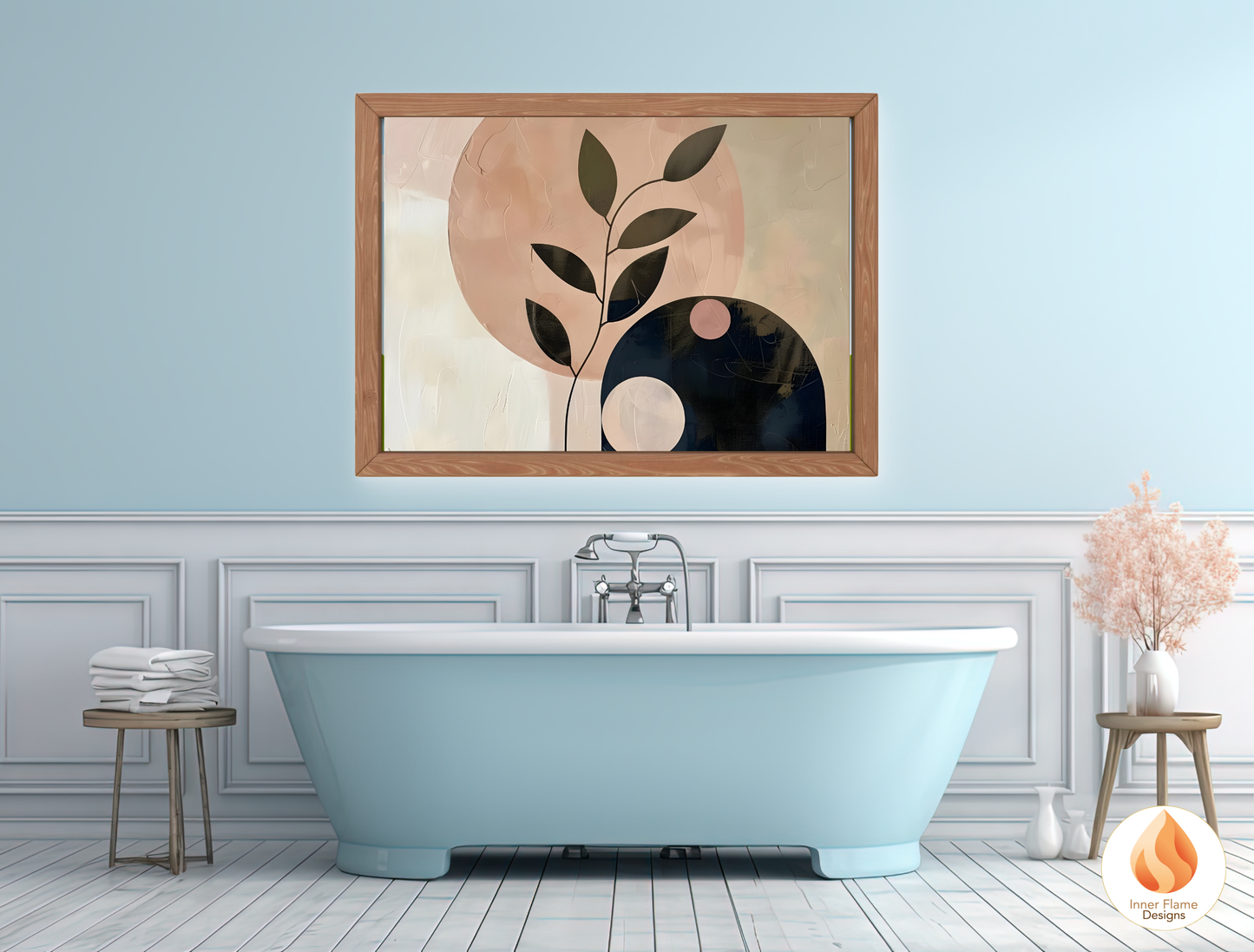 Charming Japandi Art for Modern Home Design | Triptych Artwork (Series 2)