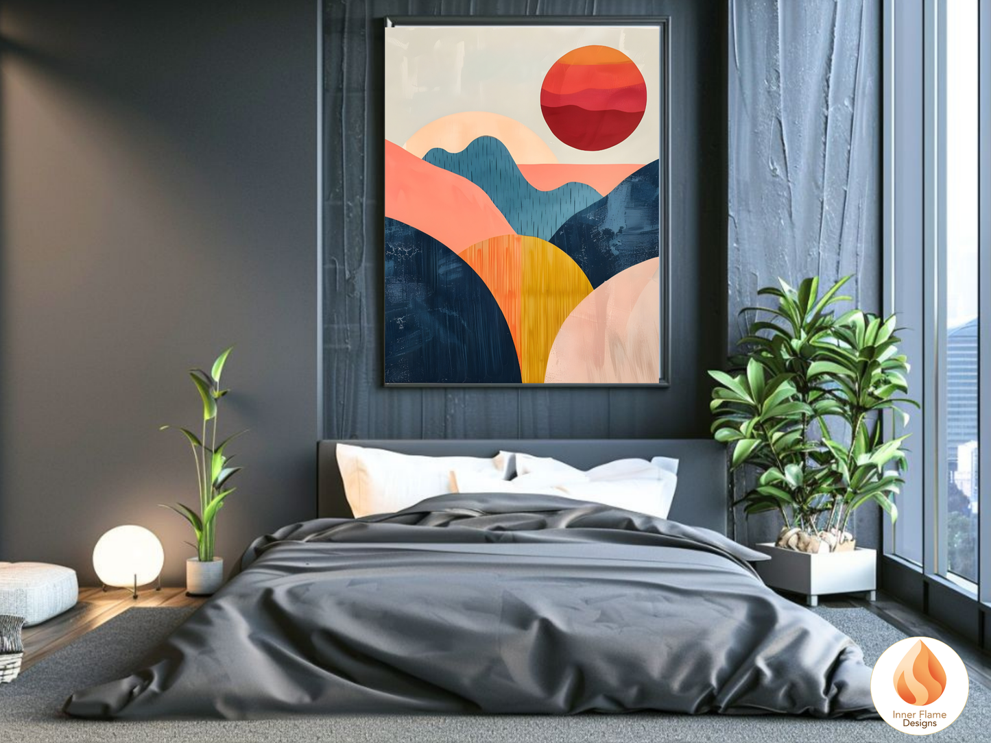 Eclectic Boho Wall Art Décor for Modern Home Design | Triptych Artwork (Series 5)