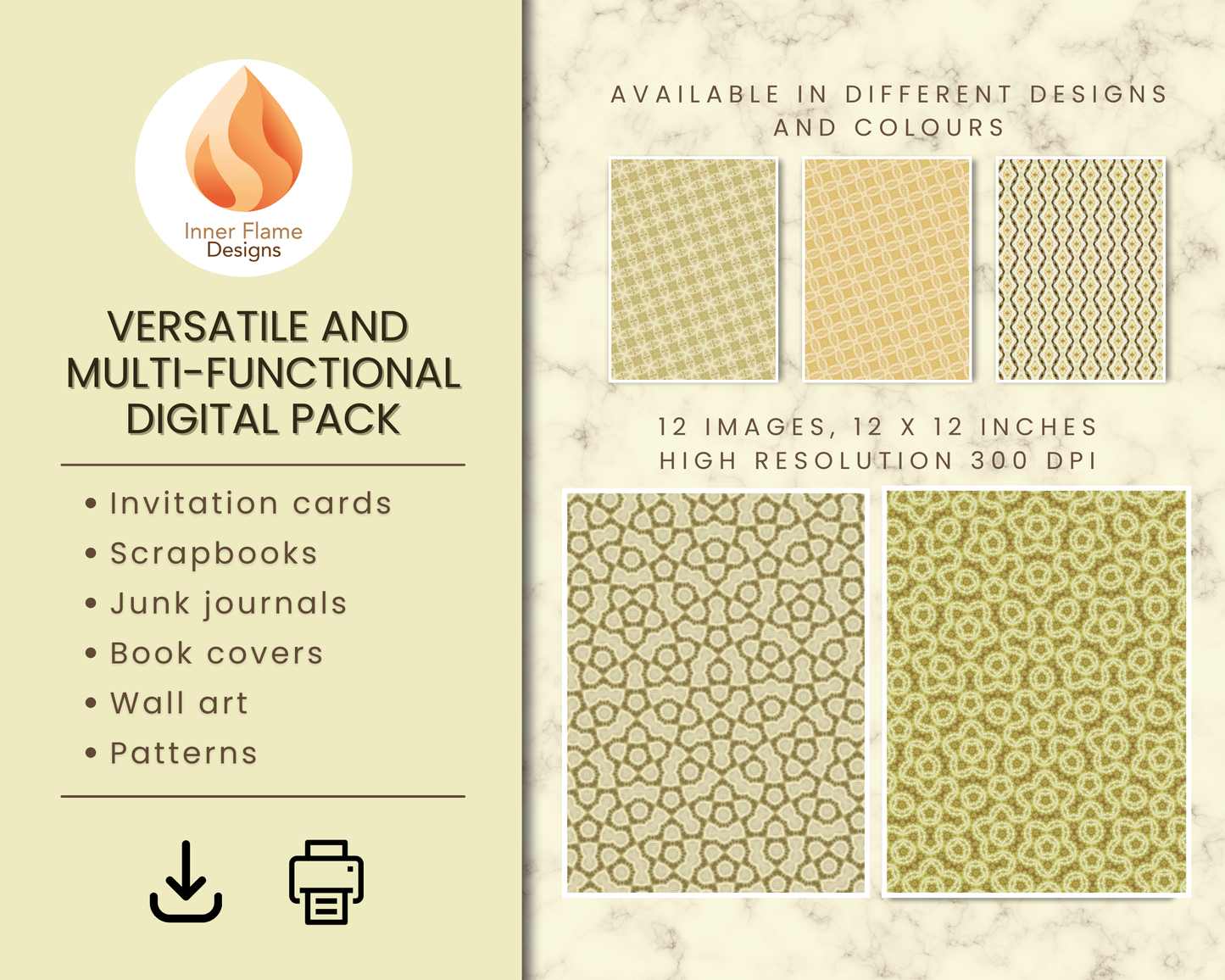 Classic Geometric Surface Patterns | Seamless Patterns for Wallpaper, Textiles, Packaging and Digital Designs