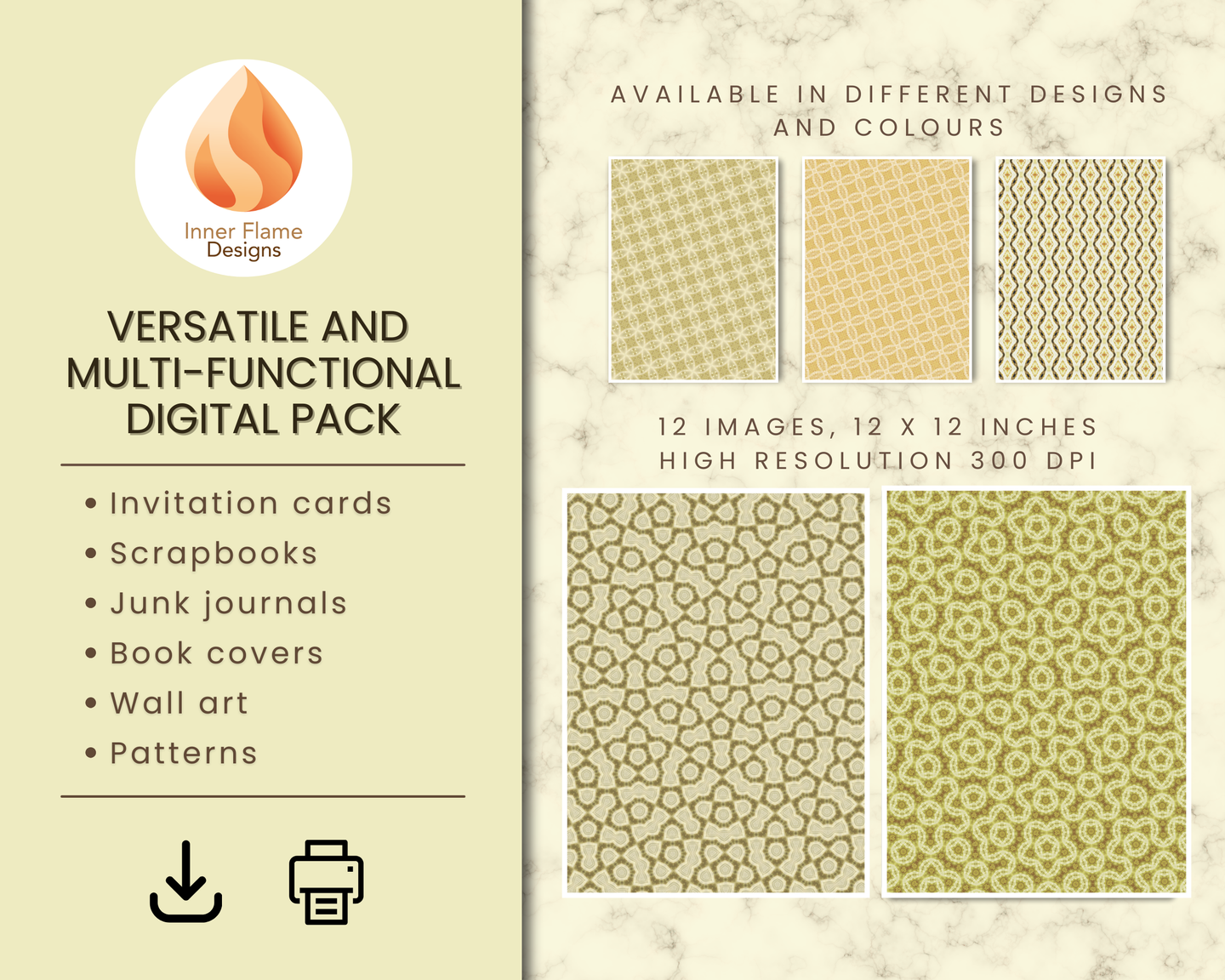 Classic Geometric Surface Patterns | Seamless Patterns for Wallpaper, Textiles, Packaging and Digital Designs