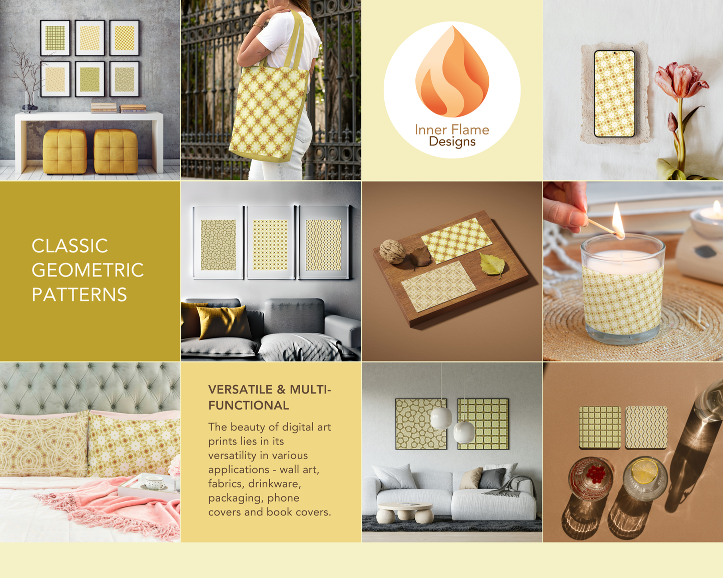 Classic Geometric Surface Patterns | Seamless Patterns for Wallpaper, Textiles, Packaging and Digital Designs