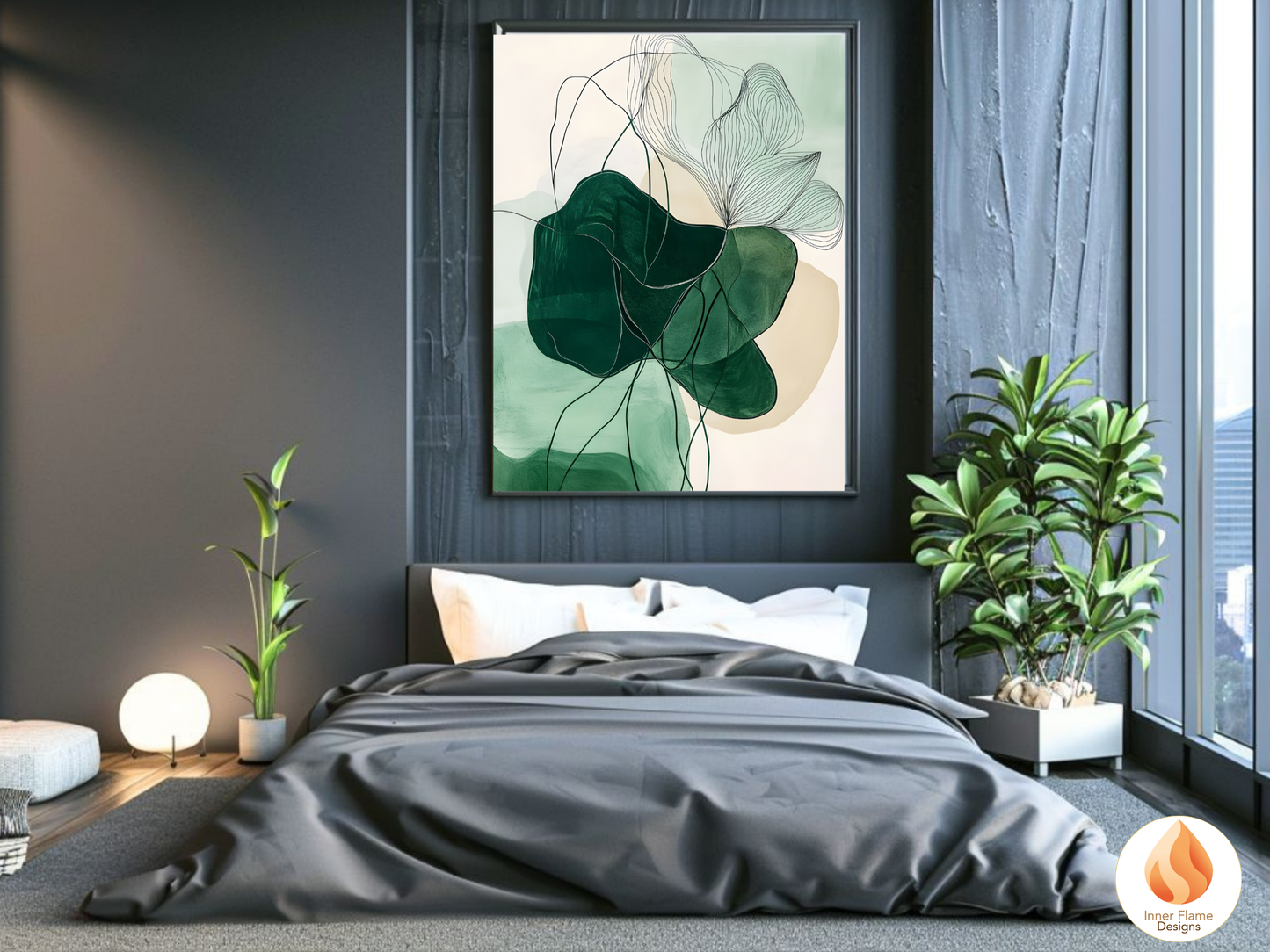 Bold Line Art for Modern Home Design | Triptych Artwork