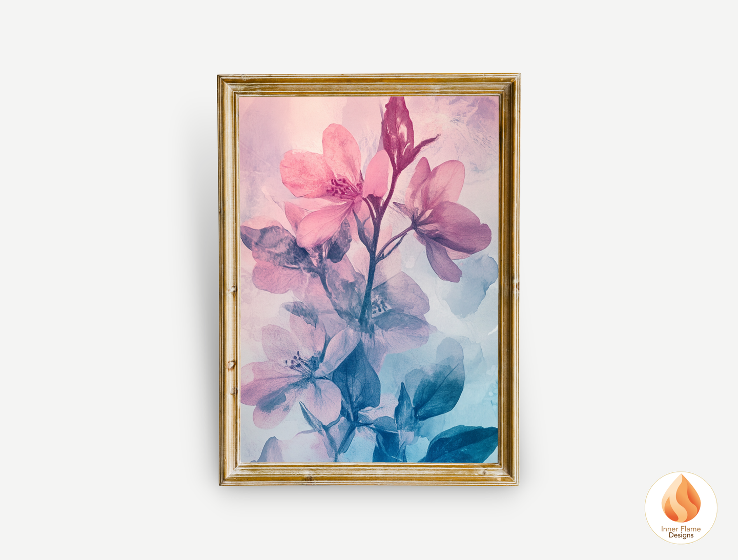 Romantic Flower Artwork for Modern Home Design | Triptych Artwork
