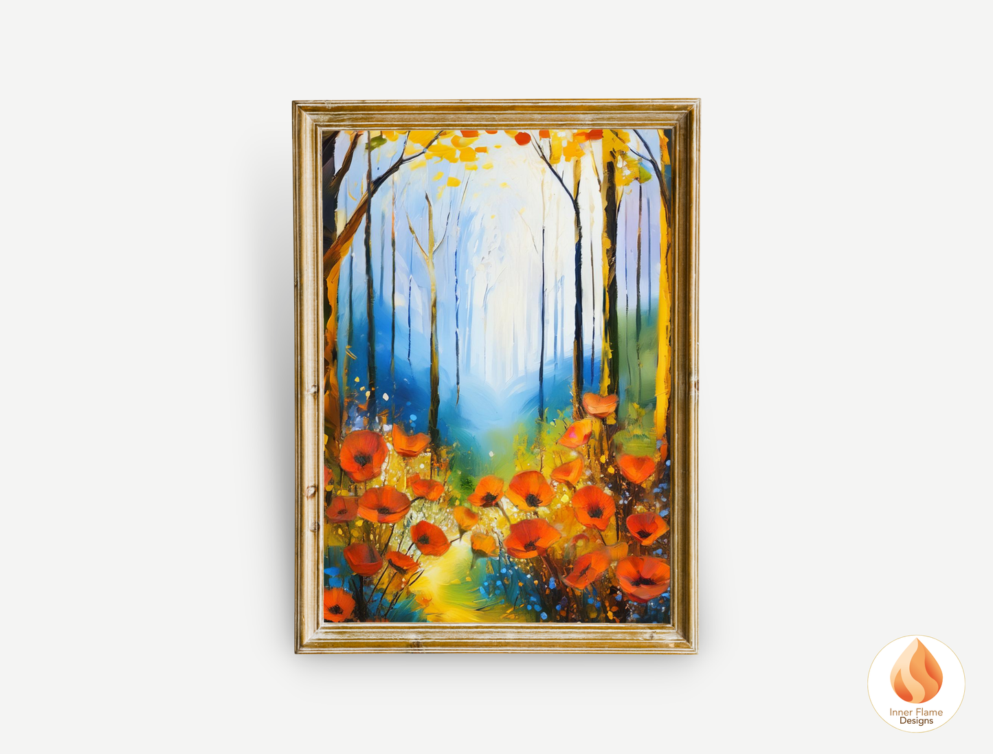 Whimsical Flower Artwork for Modern Home Design | Triptych Artwork