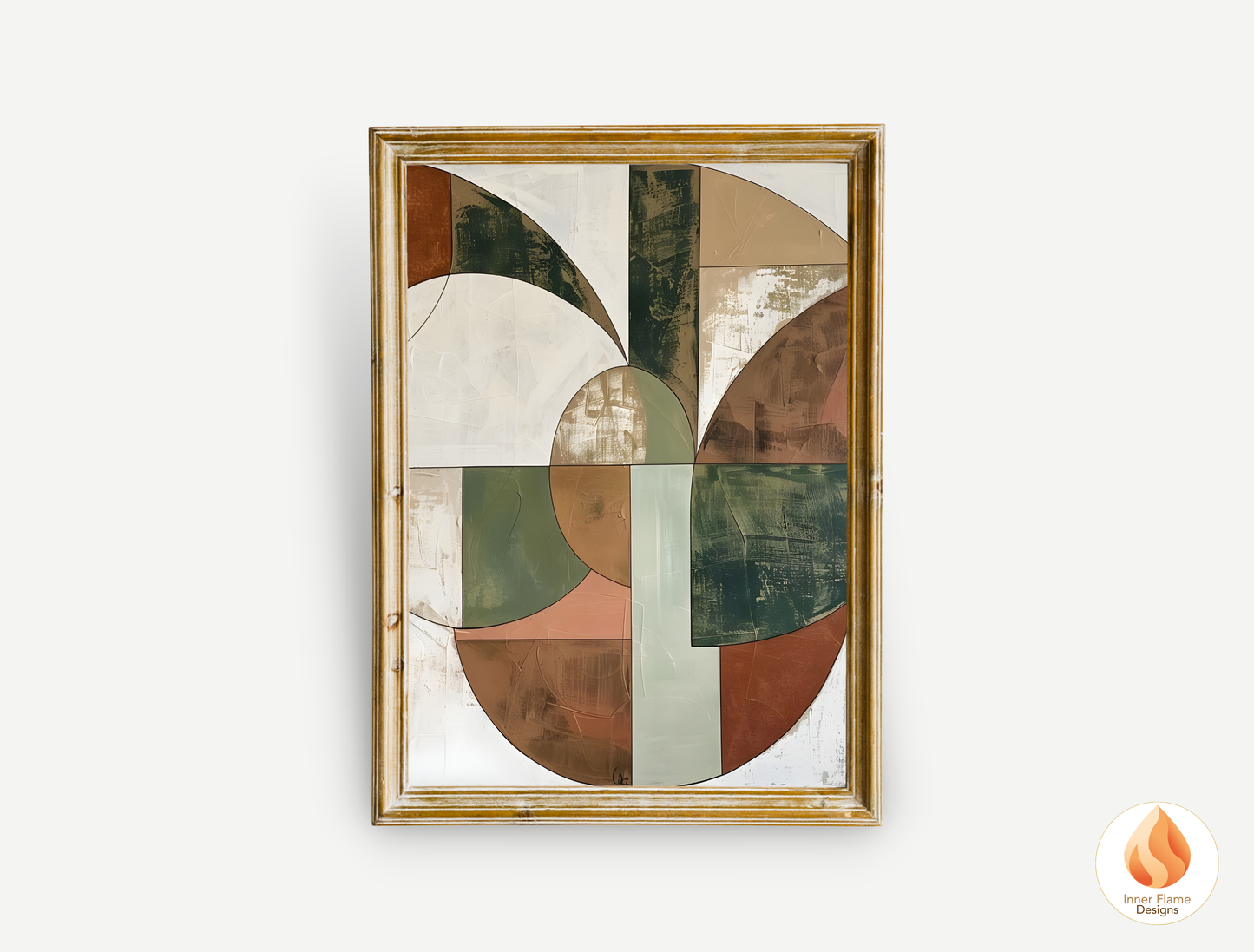 Organic Geometric Artwork for Modern Home Design | Triptych Artwork