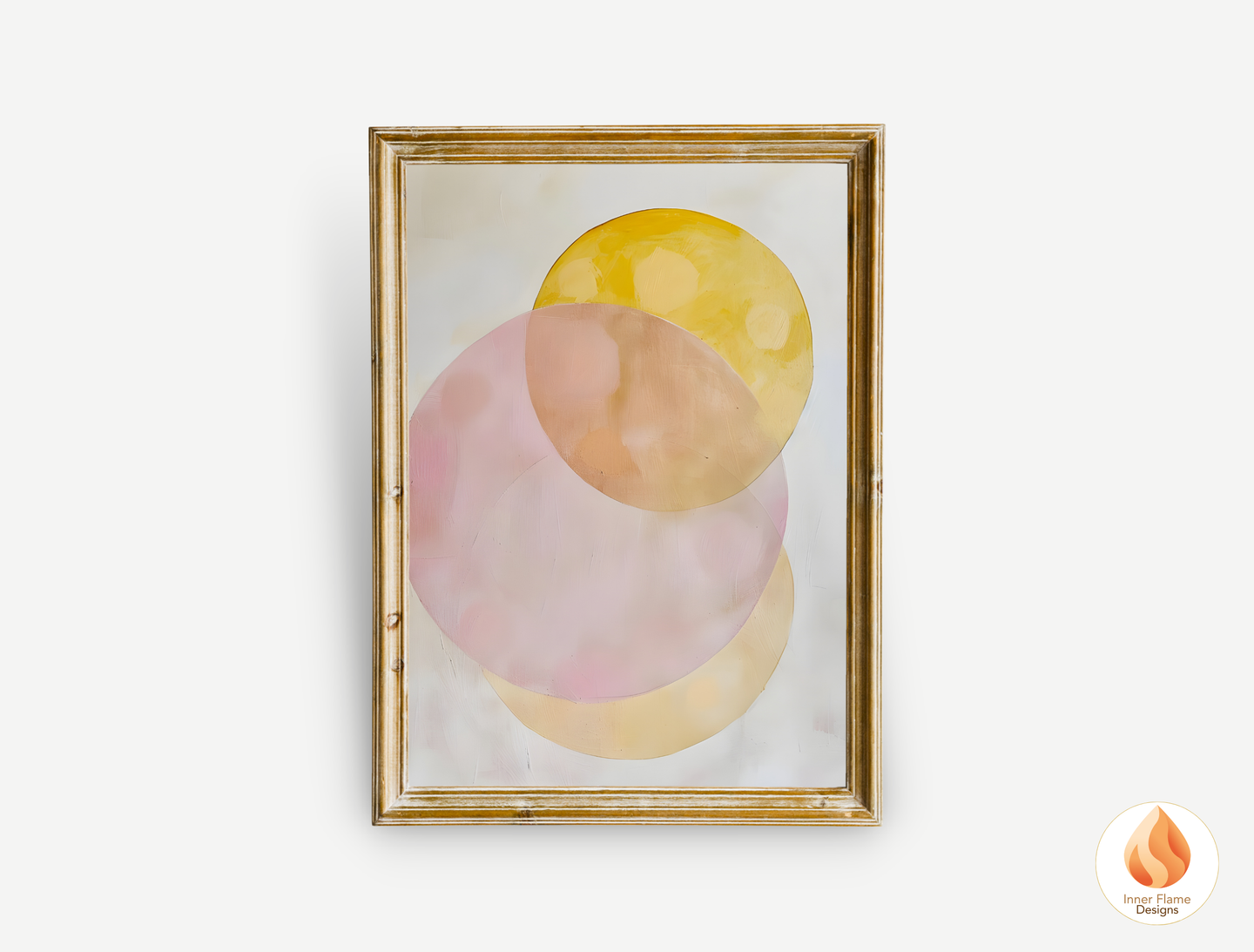 Soft and Sweet Geometric Artwork for Modern Home Design | Triptych Artwork