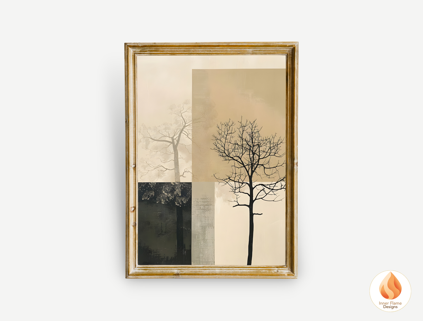 Delicate Japandi Art for Modern Home Design | Triptych Artwork