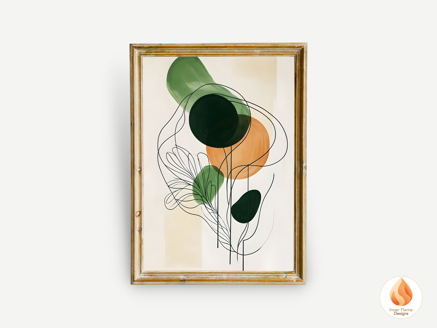 Fluid Line Art for Modern Home Design | Triptych Artwork