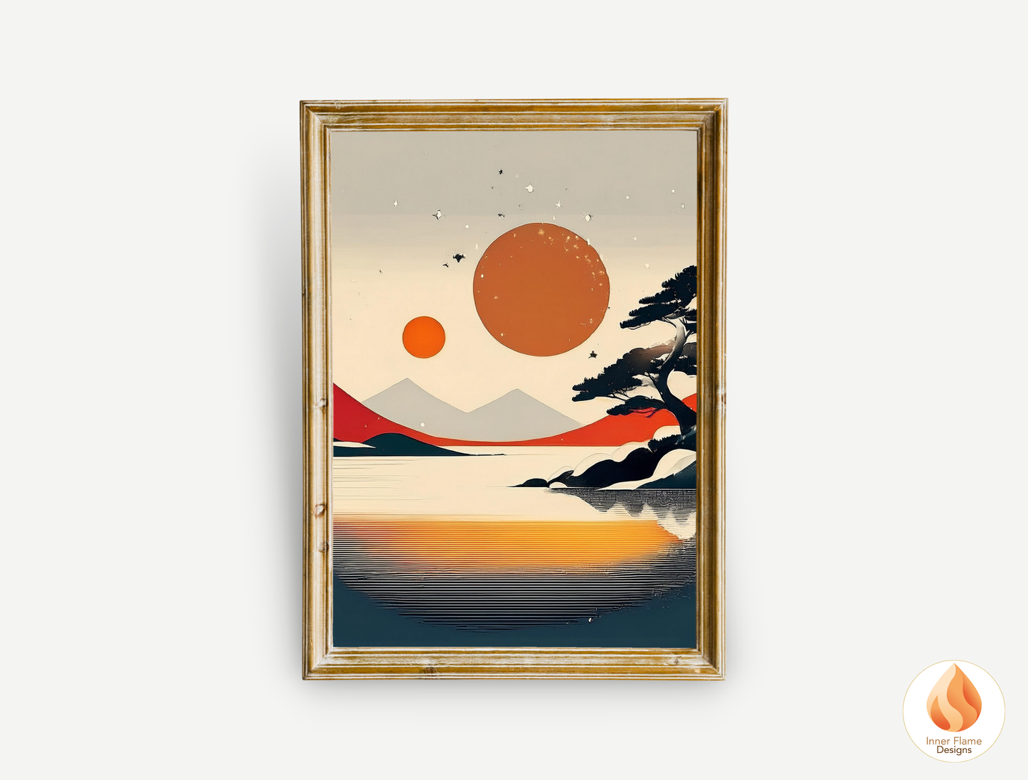Striking Japandi Art for Modern Home Design | Triptych Artwork