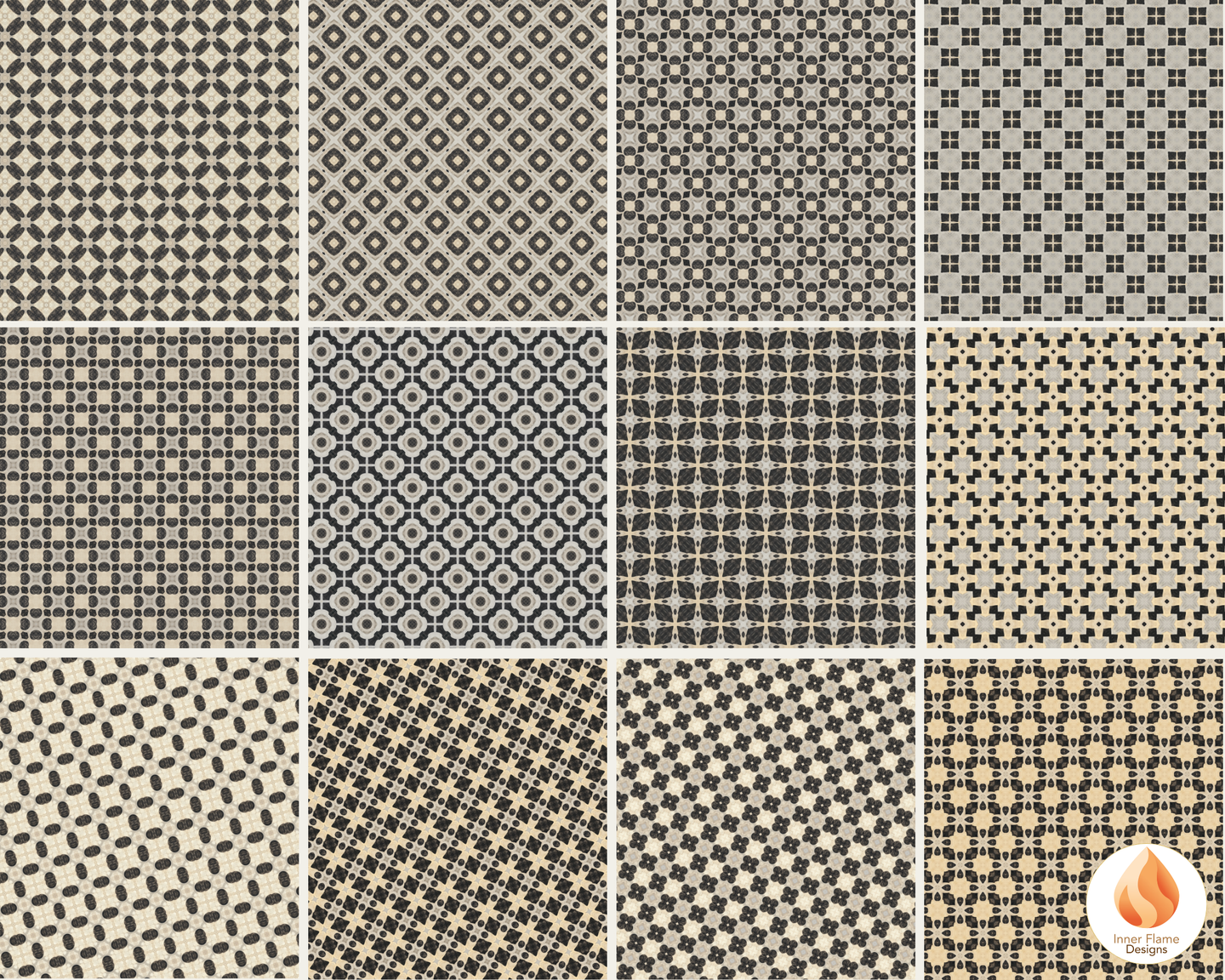 Vintage Geometric Surface Patterns | Seamless Patterns for Wallpaper, Textiles, Packaging and Digital Designs