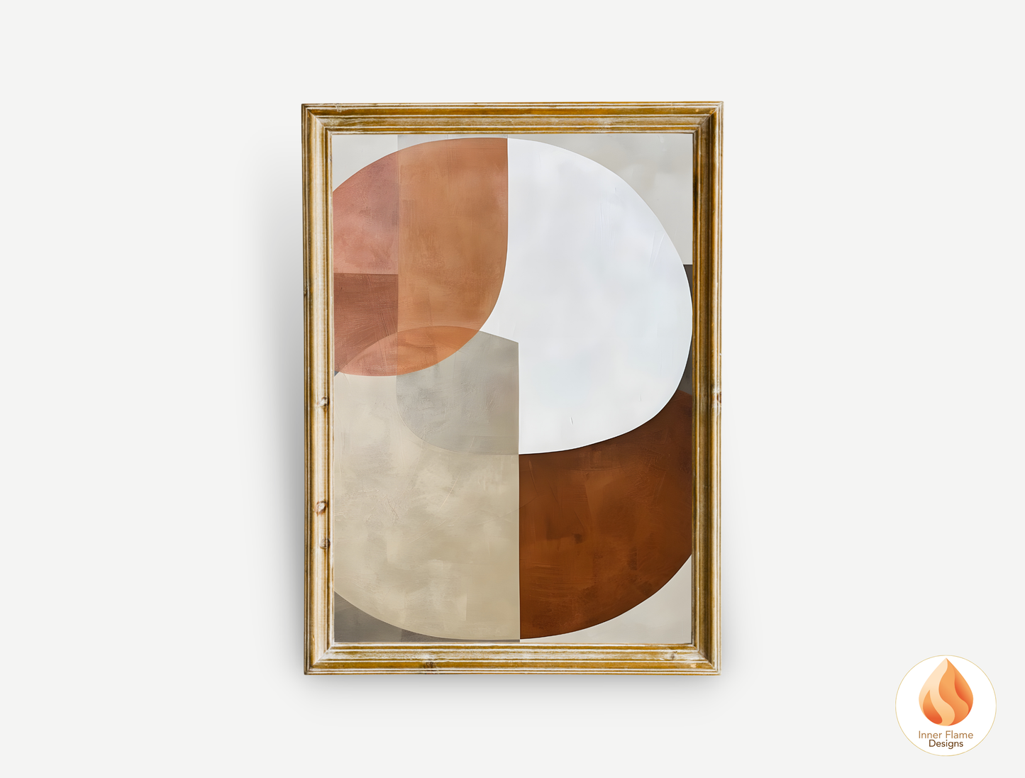 Earthy Geometric Artwork for Modern Home Design | Triptych Artwork