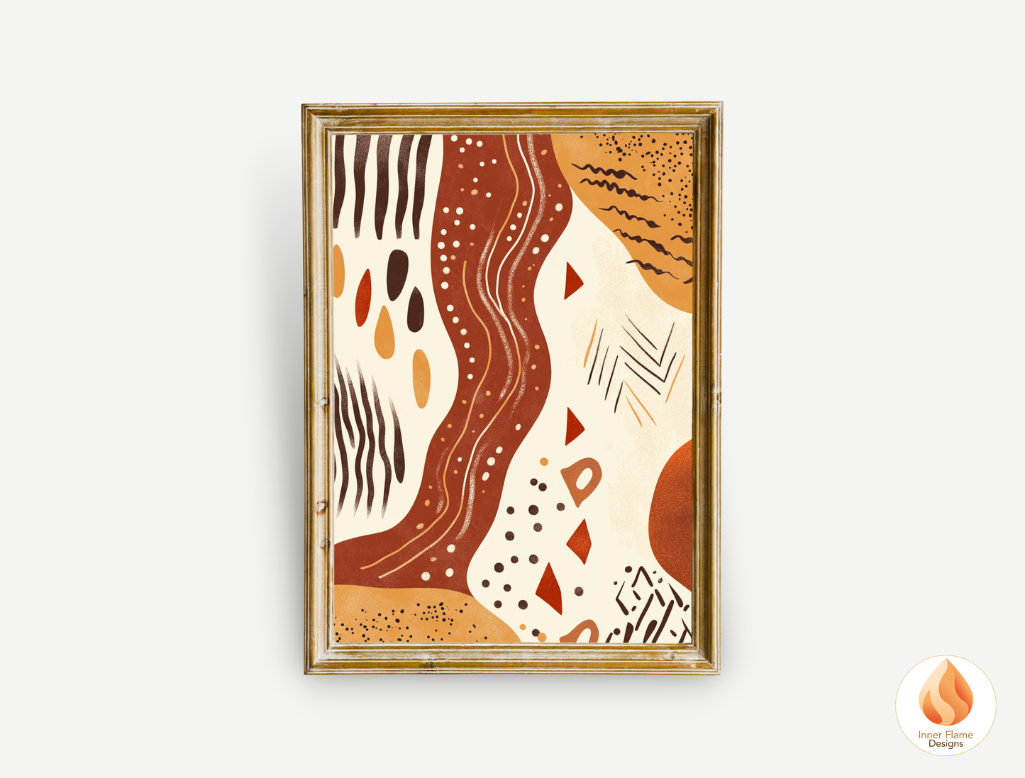 Primitive Boho Wall Art Décor for Modern Home Design | Triptych Artwork