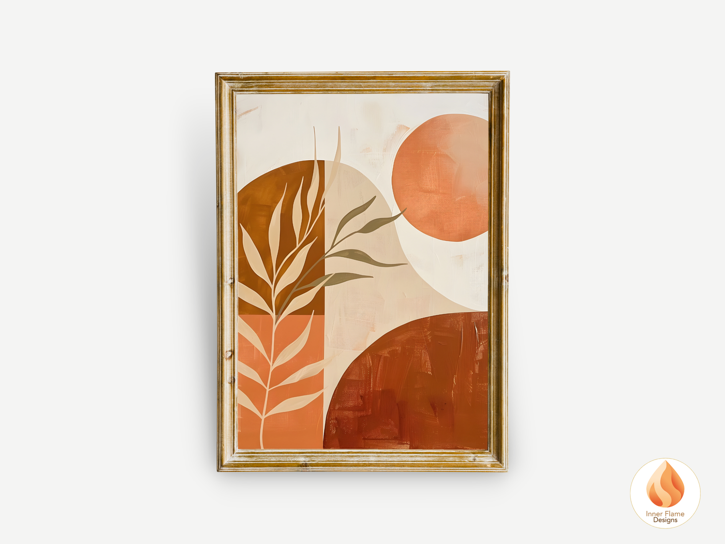 Terracotta Boho Wall Art Décor for Modern Home Design | Triptych Artwork