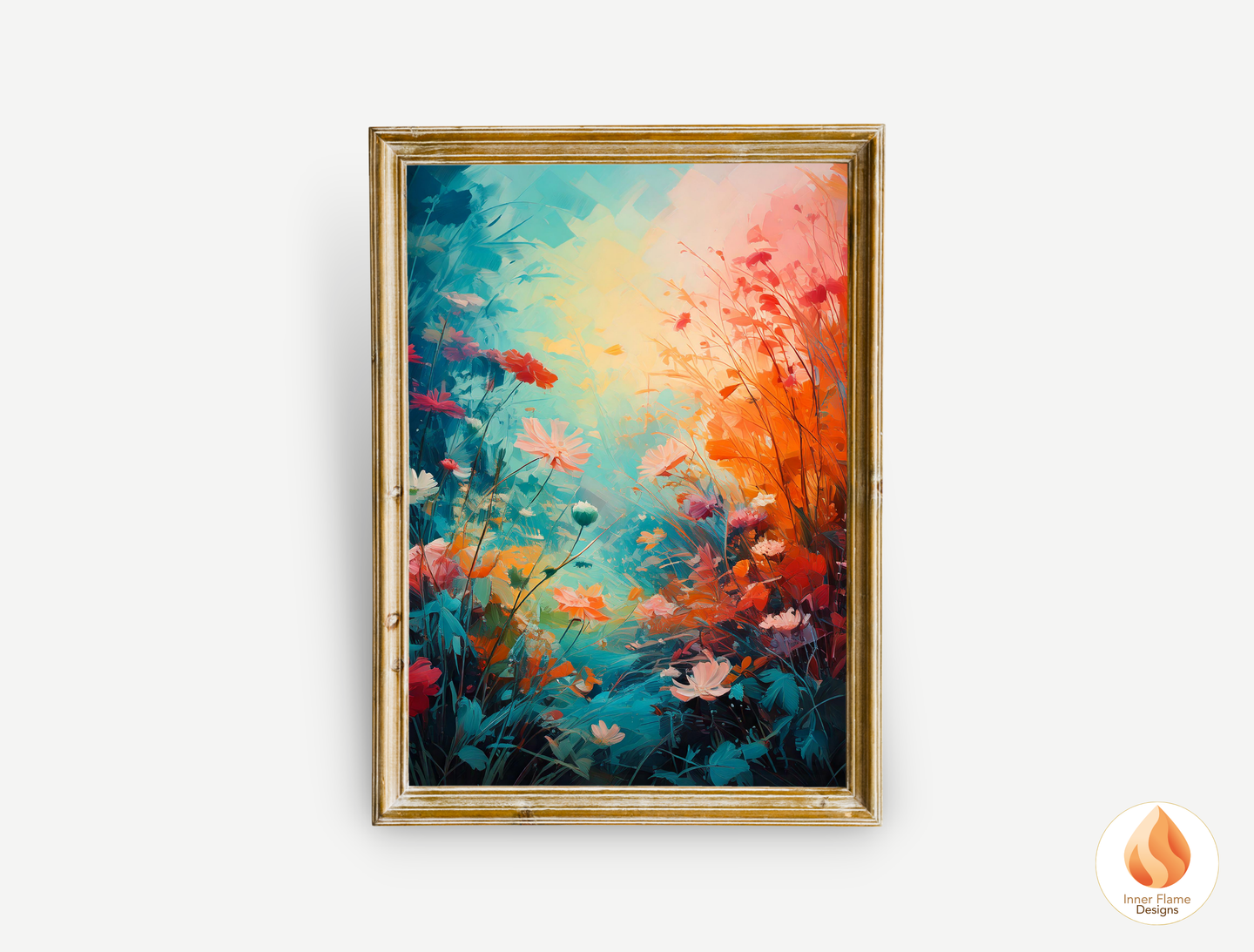 Incandescent Botanical Art for Modern Home Design | Triptych Artwork
