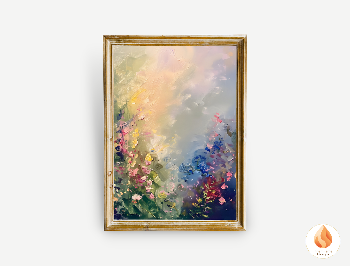 Luminous Flower Artwork for Modern Home Design | Triptych Artwork