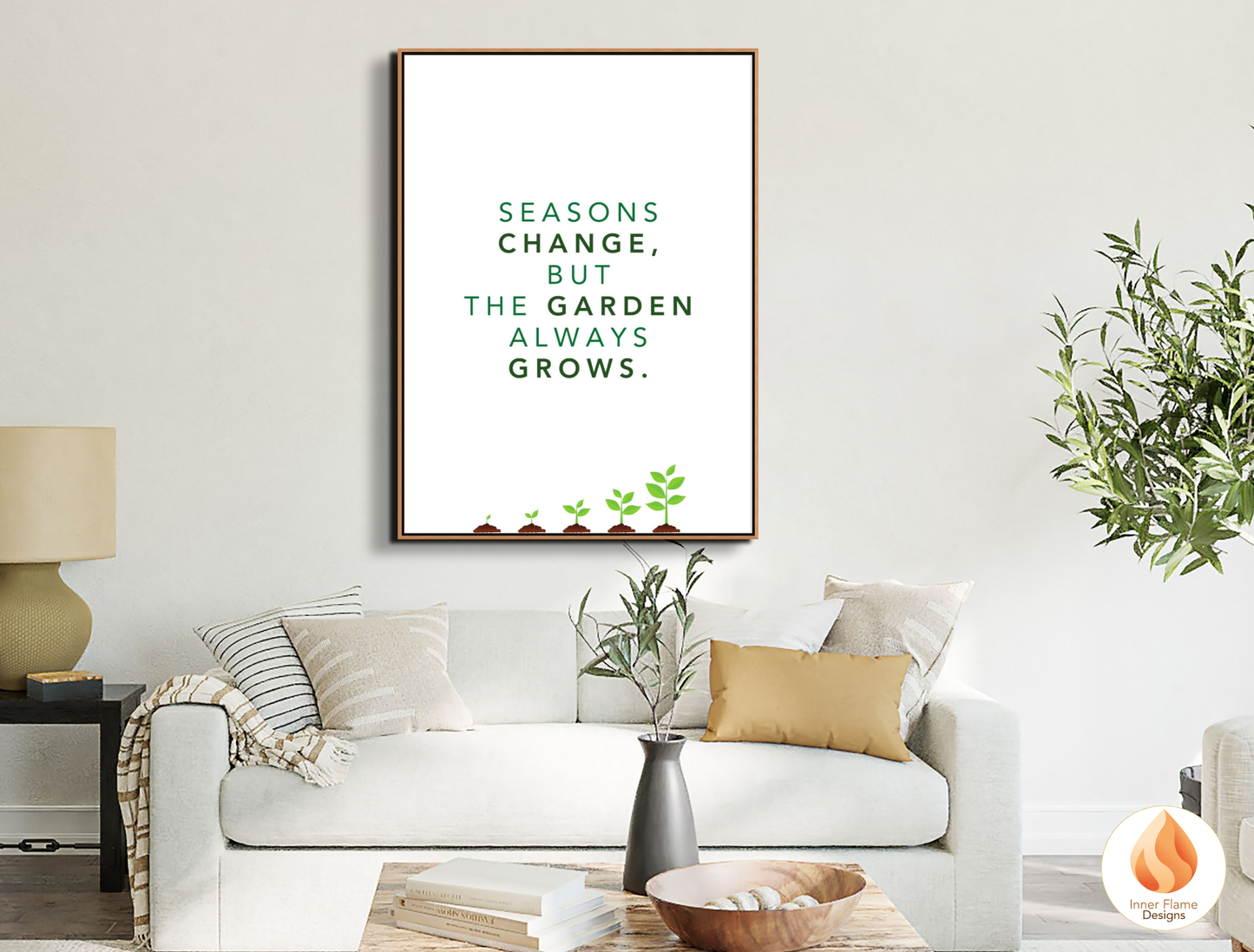 Motivational Poster with Nature-Inspired Quote 7 - "Seasons Change, But The Garden Always Grows"
