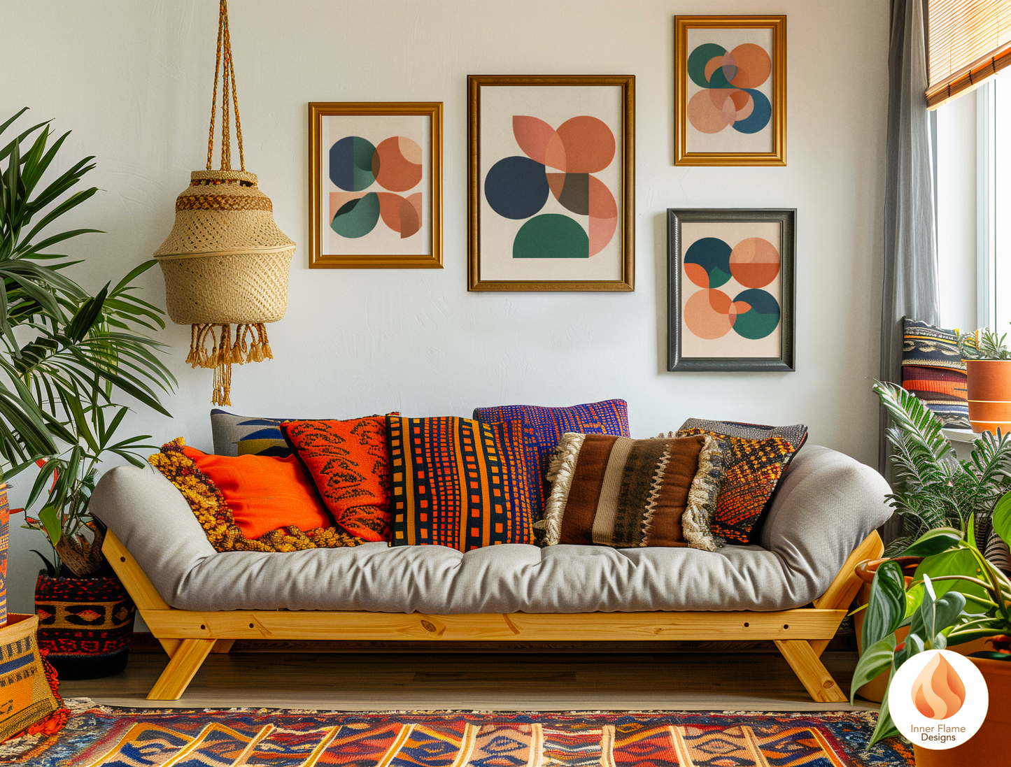 Vibrant Geometric Artwork for Modern Home Design | Four Piece Wall Art