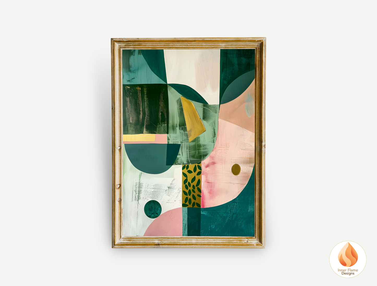 Eclectic Geometric Artwork for Modern Home Design | Triptych Artwork