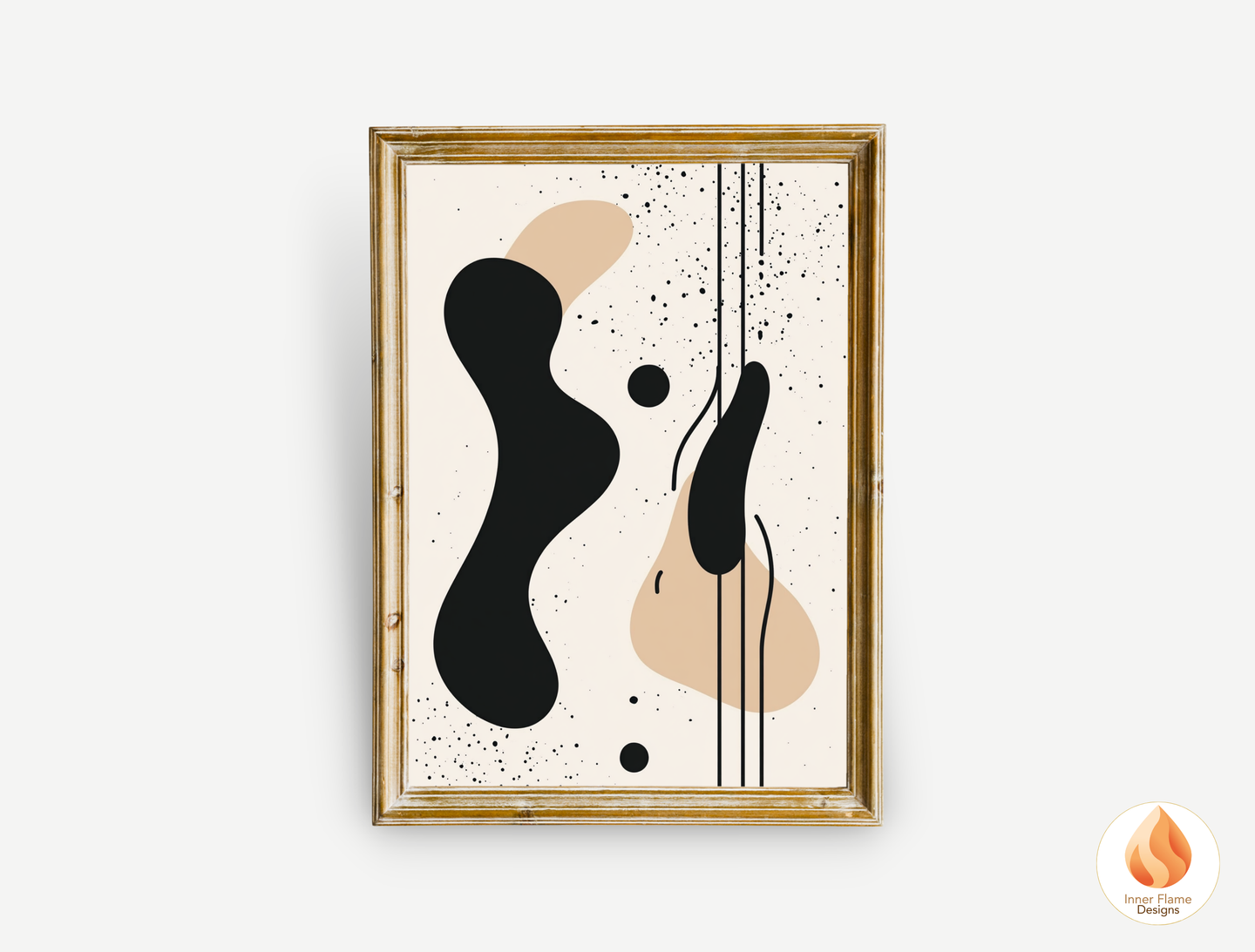 Fluid Minimalist Art for Modern Home Design | Triptych Artwork