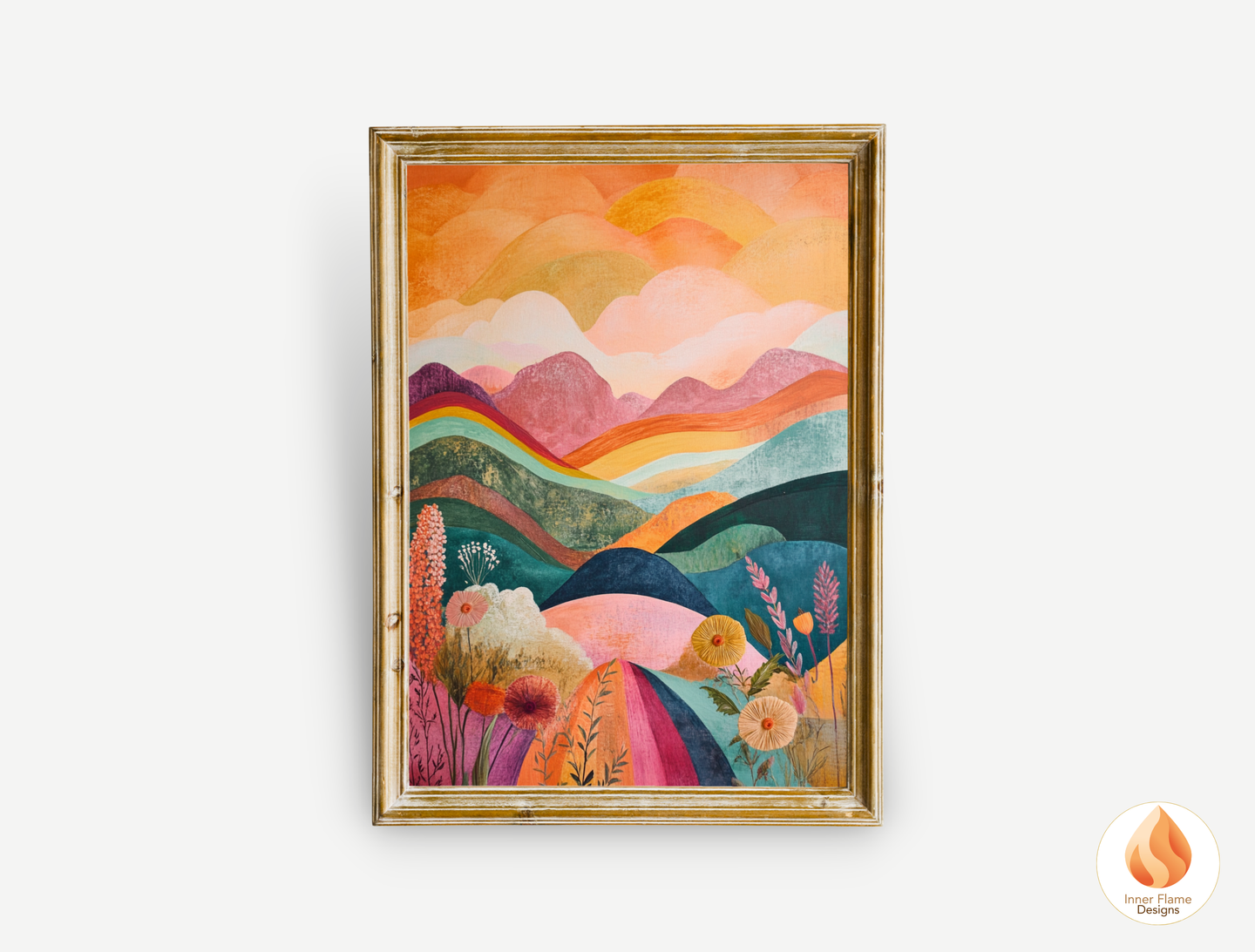 Dramatic Boho Wall Art Décor for Modern Home Design | Triptych Artwork (Series 1)