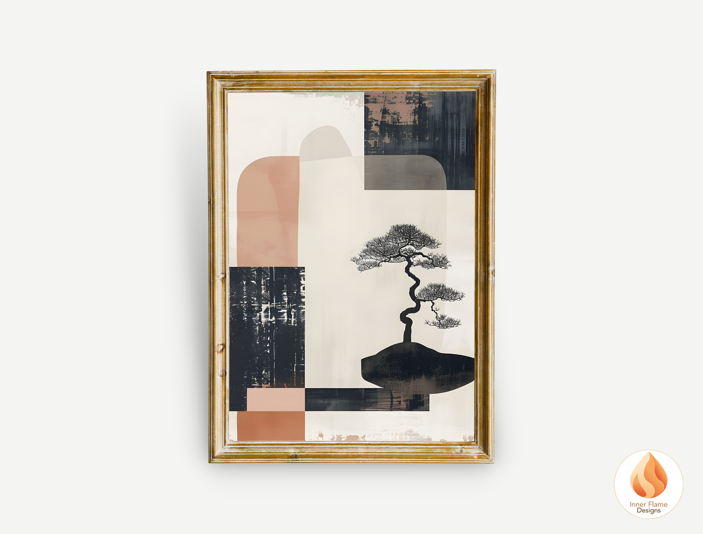 Elegant Japandi Art for Modern Home Design | Triptych Artwork