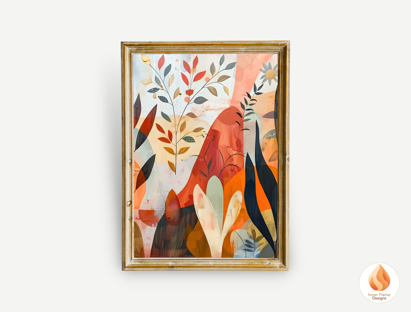 Modern Boho Wall Art Décor for Modern Home Design | Triptych Artwork (Series 3)