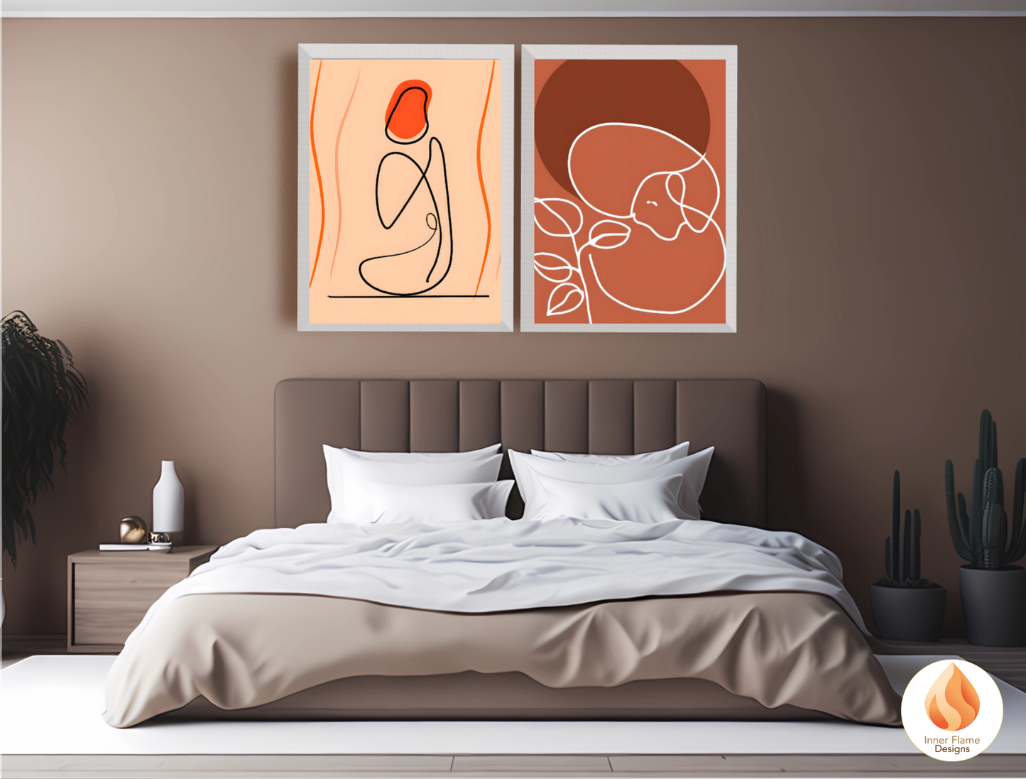 Eclectic Line Art for Modern Home Design | Triptych Artwork
