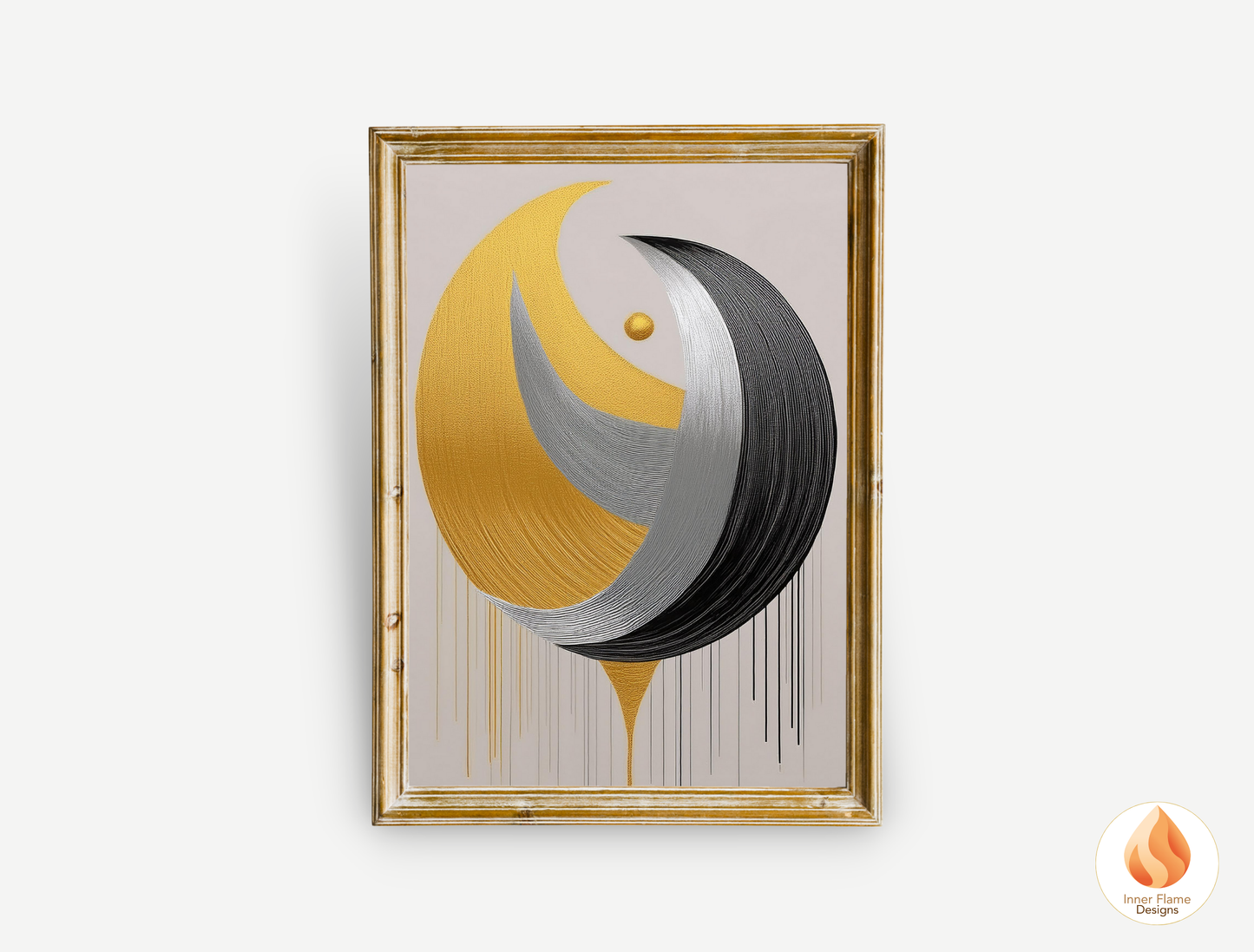 Futuristic Geometric Artwork for Modern Home Design | Triptych Artwork
