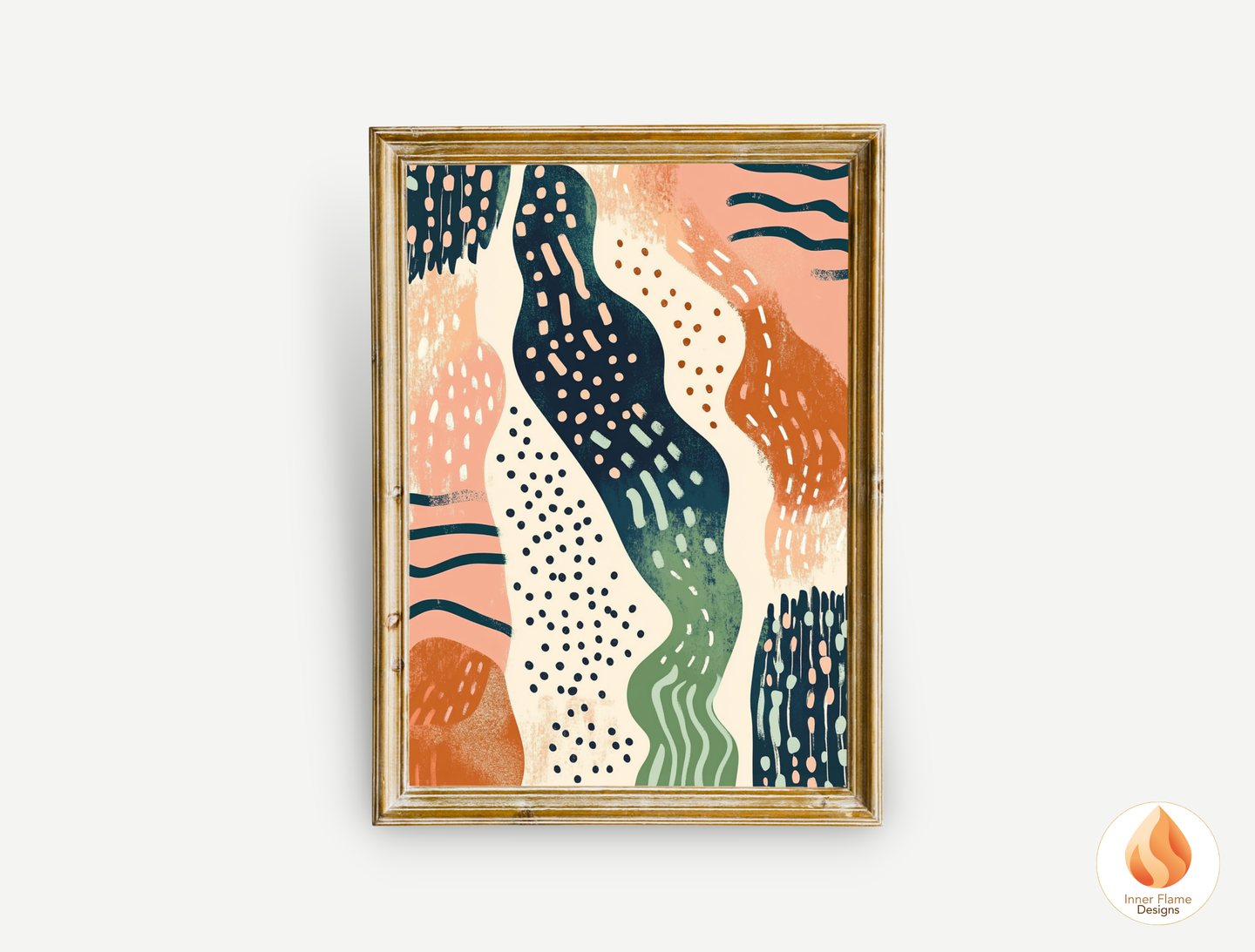 Primitive Boho Wall Art Décor for Modern Home Design | Triptych Artwork