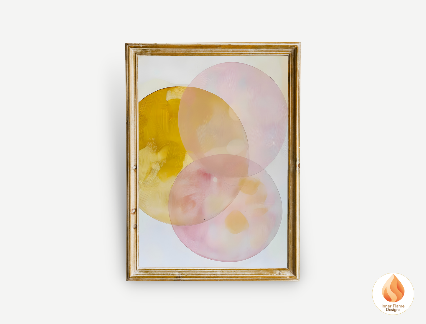 Soft and Sweet Geometric Artwork for Modern Home Design | Triptych Artwork