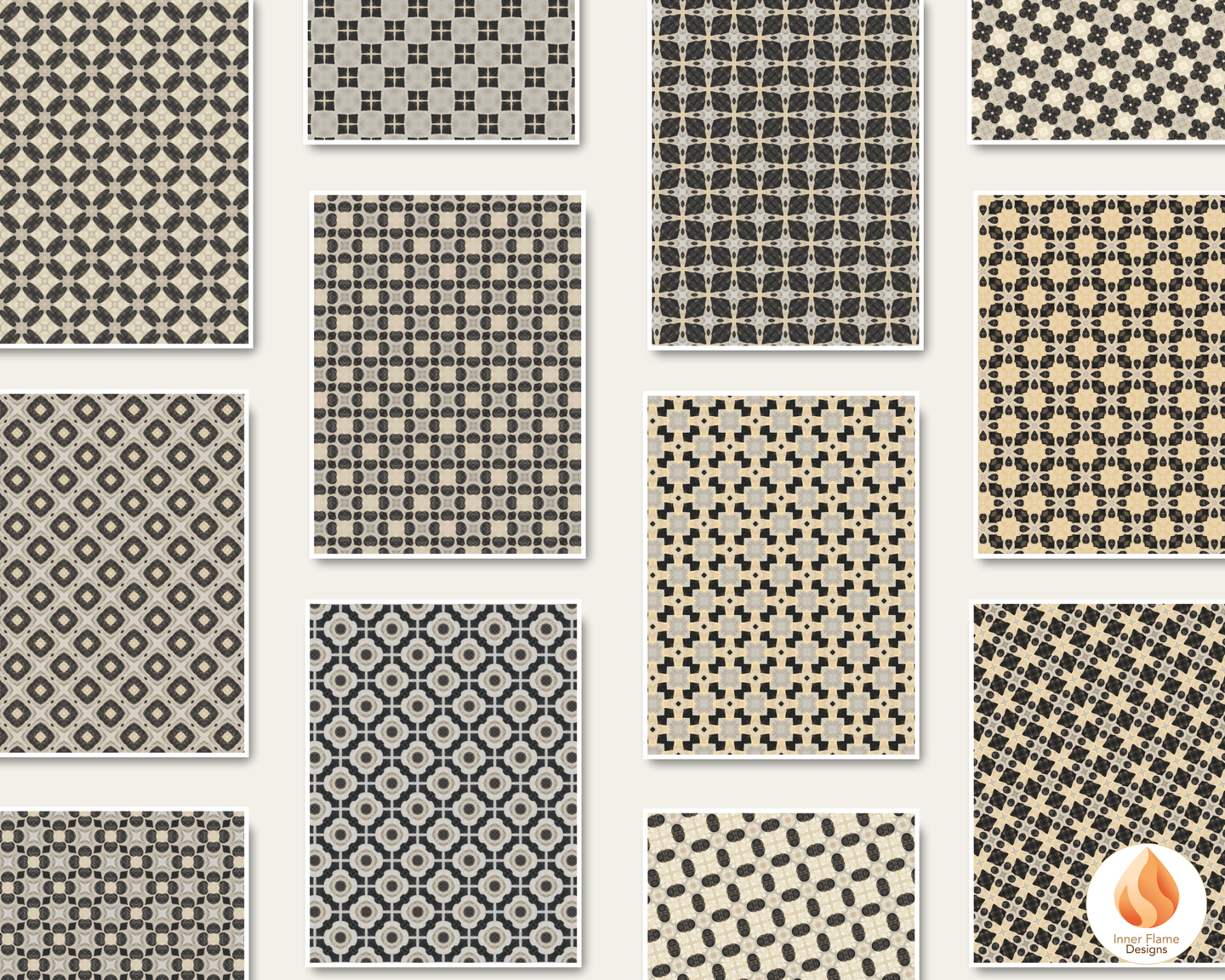 Vintage Geometric Surface Patterns | Seamless Patterns for Wallpaper, Textiles, Packaging and Digital Designs