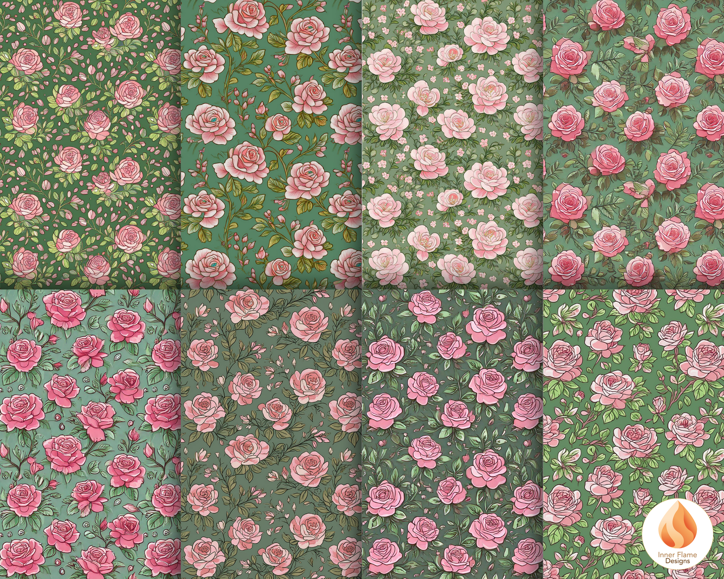 Lush Rose Floral Surface Patterns | Seamless Patterns for Wallpaper, Textiles, Packaging and Digital Designs