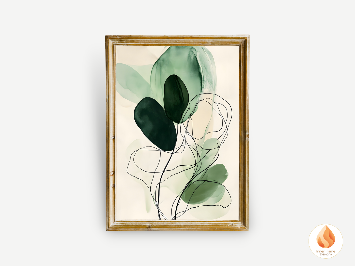Fluid Line Art for Modern Home Design | Triptych Artwork