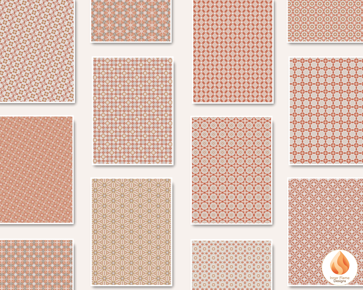 Gentle Geometric Surface Patterns | Seamless Patterns for Wallpaper, Textiles, Packaging and Digital Designs
