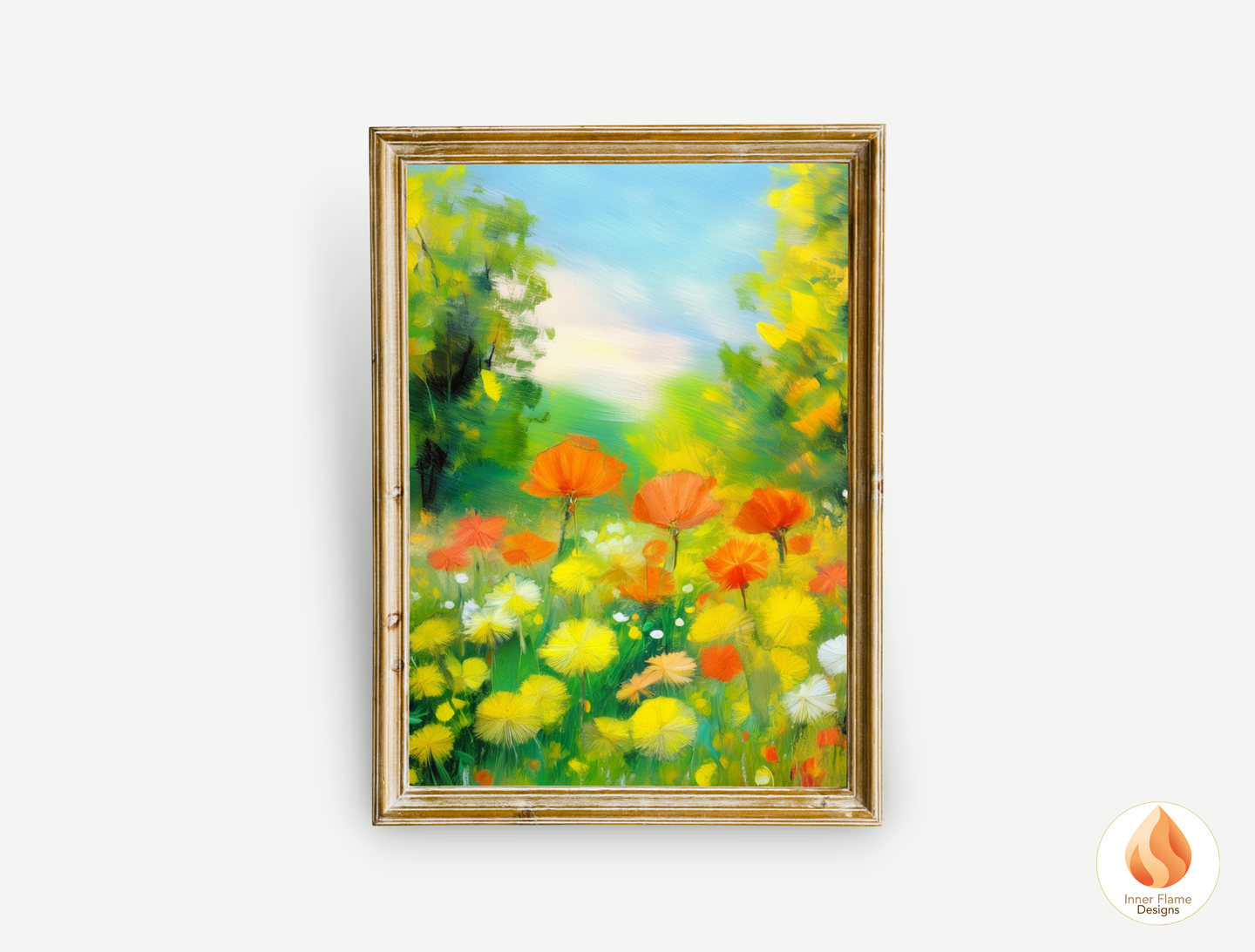 Cheerful Flower Artwork for Modern Home Design | Triptych Artwork