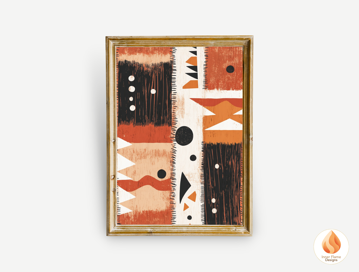 Tribal Boho Wall Art Décor for Modern Home Design | Triptych Artwork