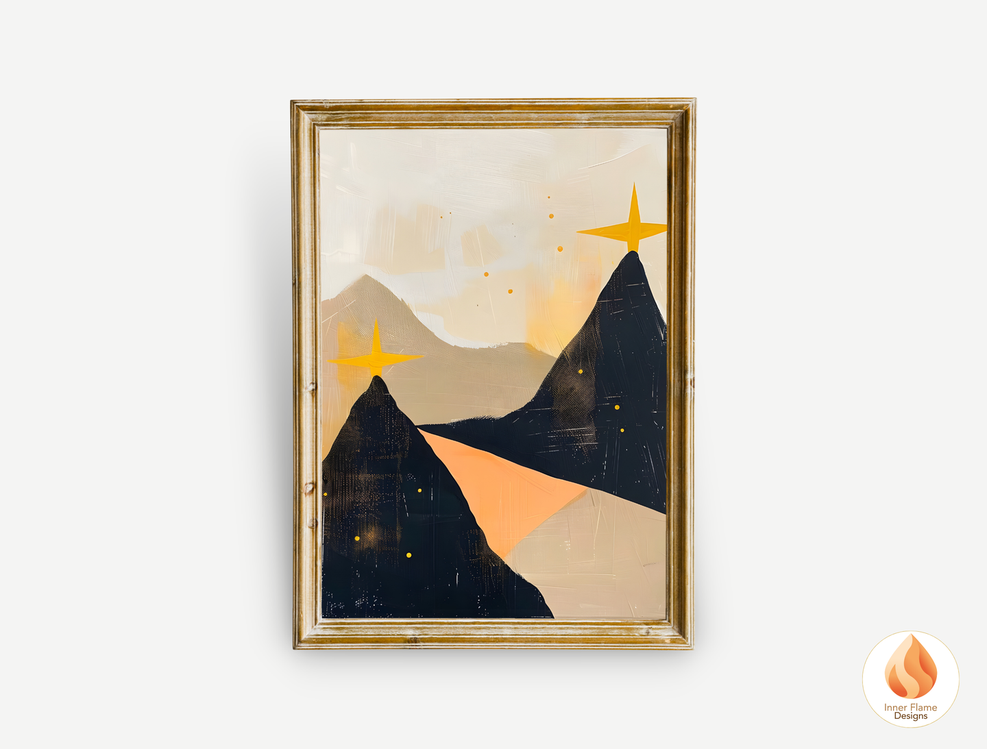 Ethereal Japandi Art for Modern Home Design | Triptych Artwork (Series 4)