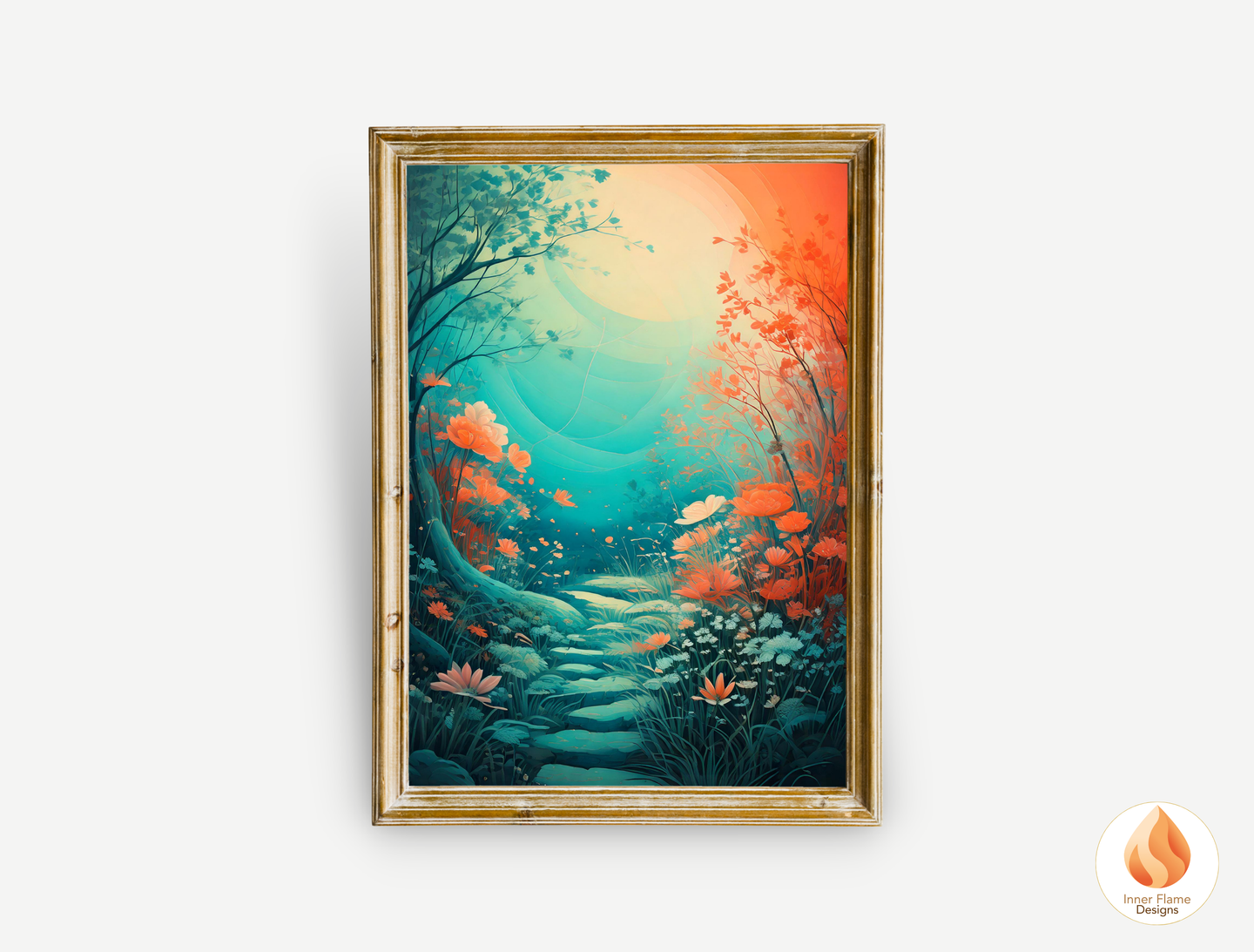 Incandescent Botanical Art for Modern Home Design | Triptych Artwork