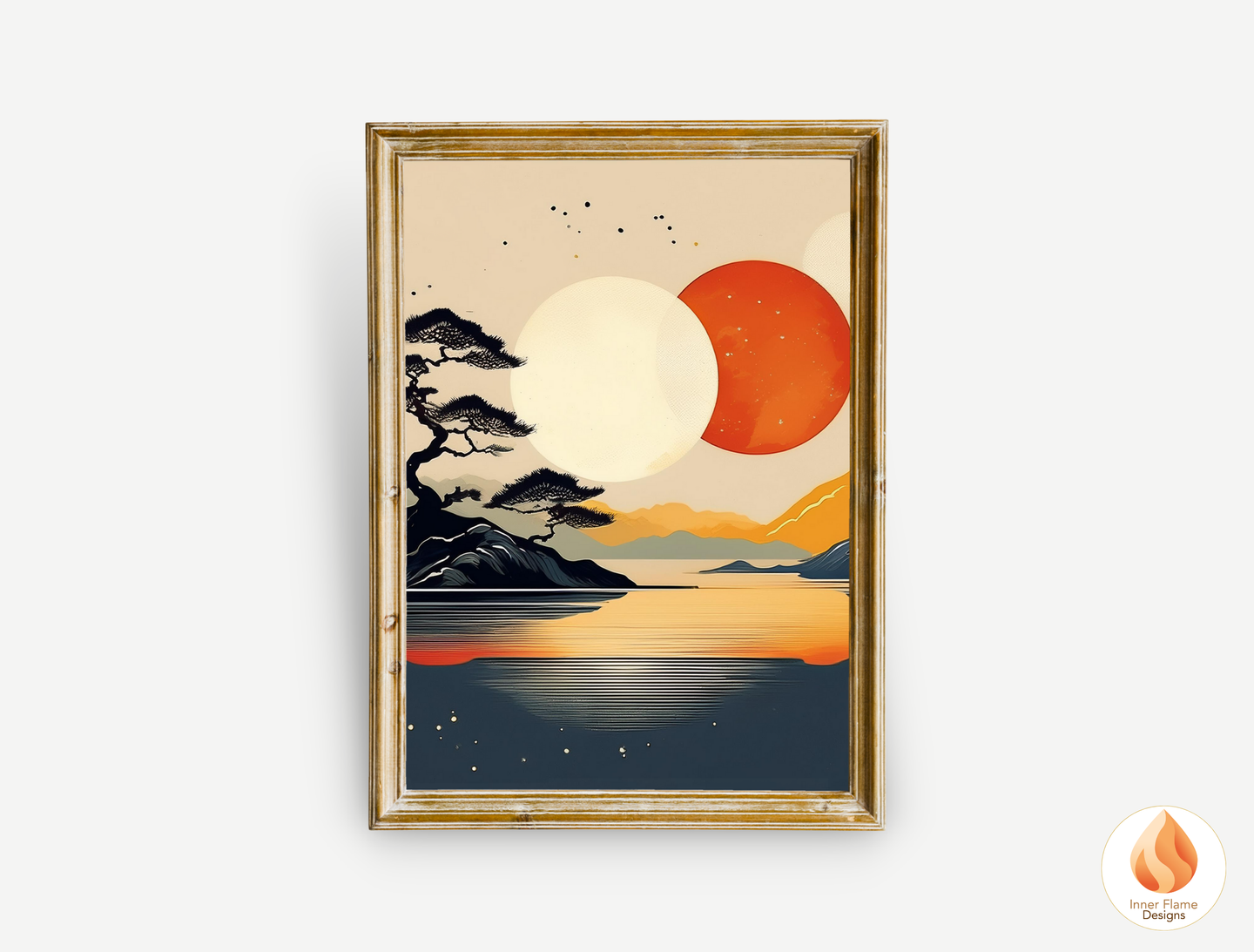Striking Japandi Art for Modern Home Design | Triptych Artwork